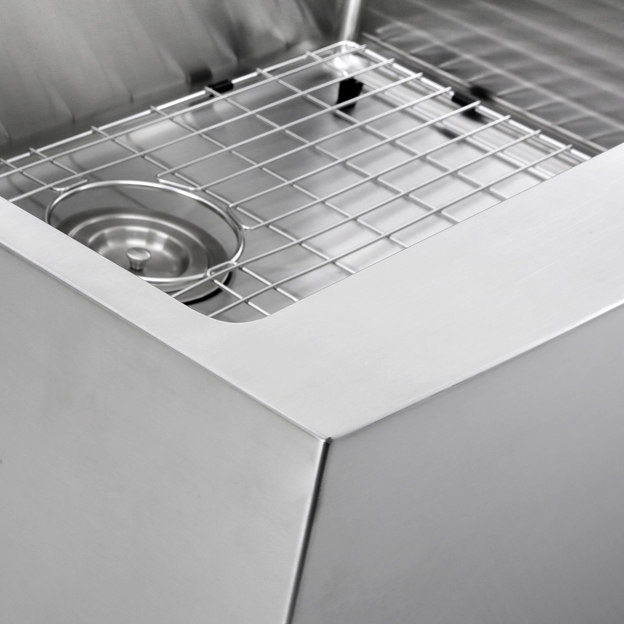 Alternate Image for Nantucket Sinks Pro Series 30" Stainless Steel Farmhouse Sink, 16 Gauge, APRON302010-SR-16