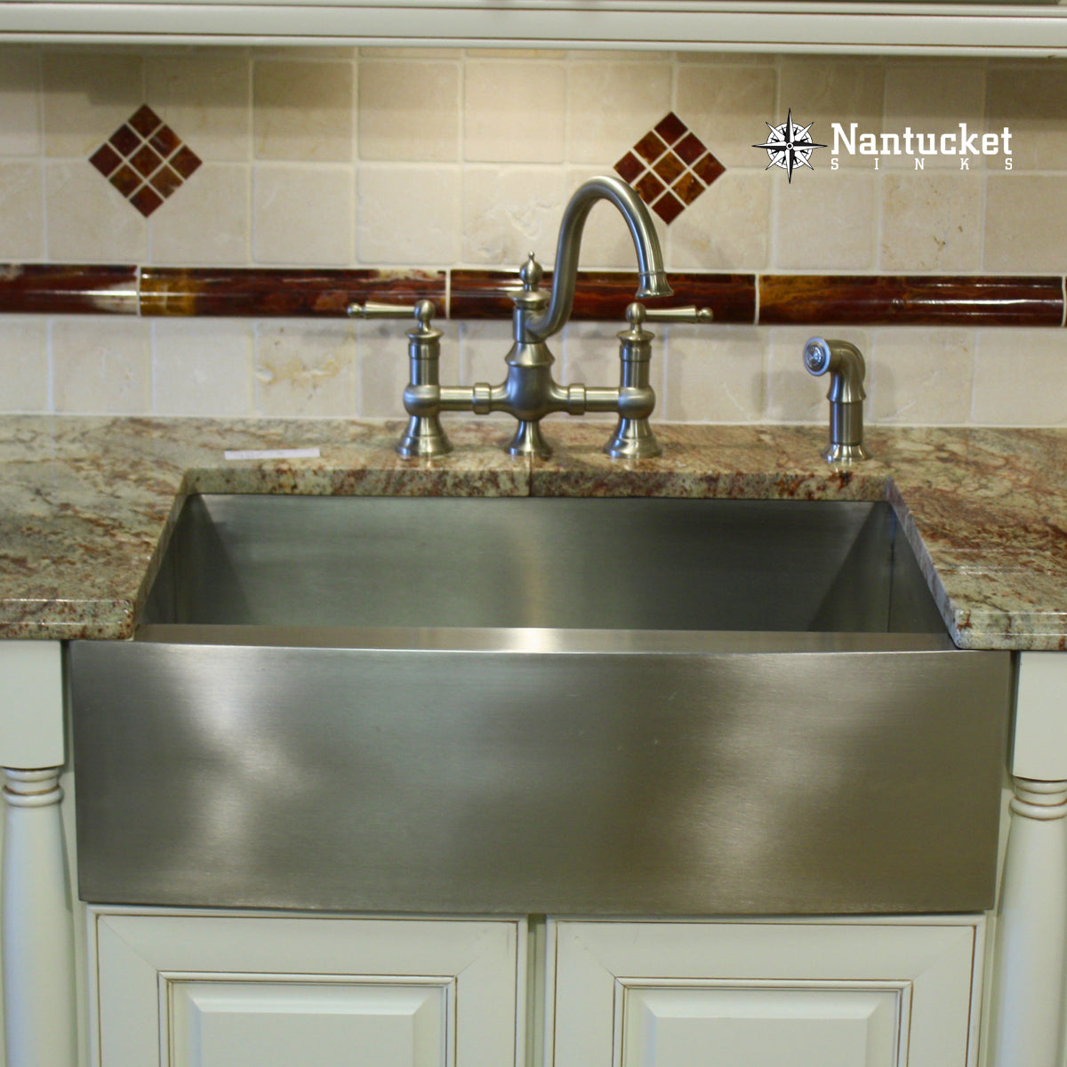 Alternate Image for Nantucket Sinks Pro Series 30" Stainless Steel Farmhouse Sink, 16 Gauge, APRON302010-SR-16