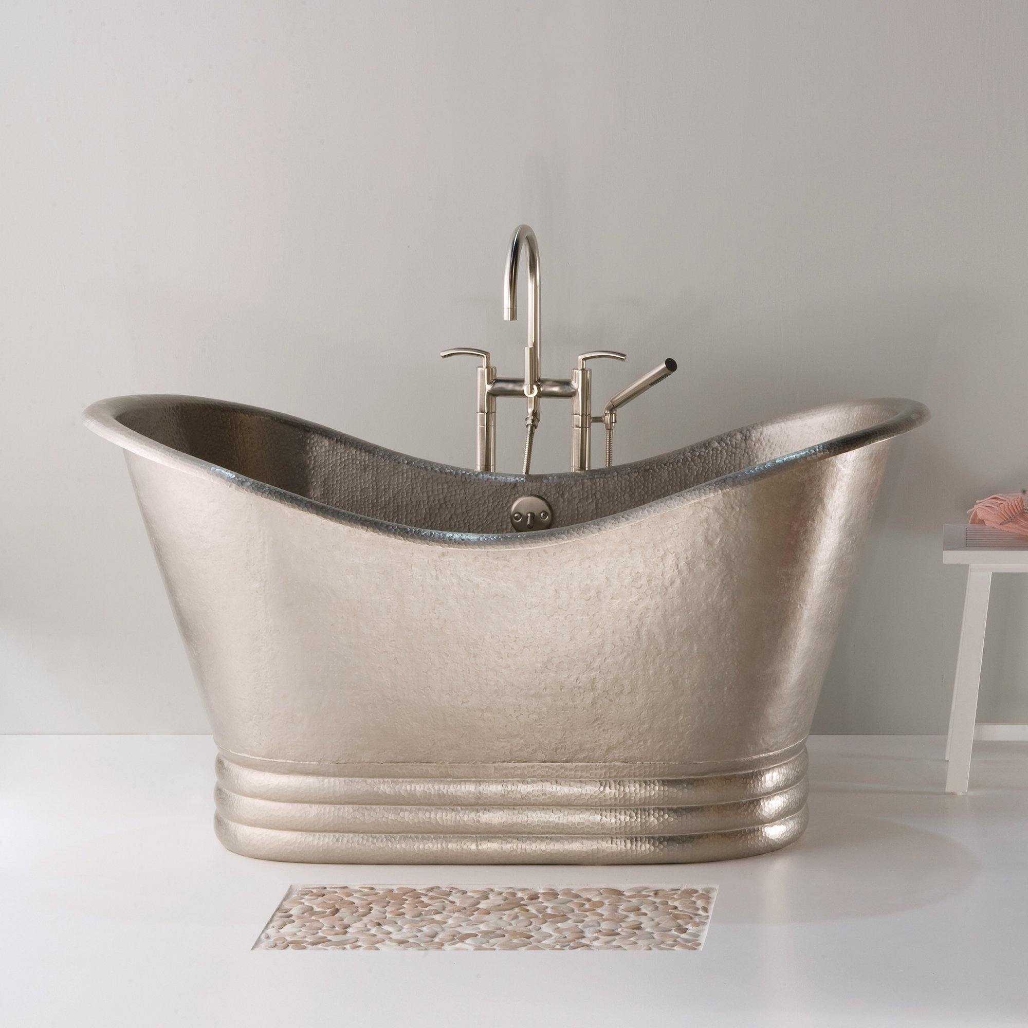 Native Trails 72" Nickel 72" Aurora Bathtub, Brushed Nickel, CPS905