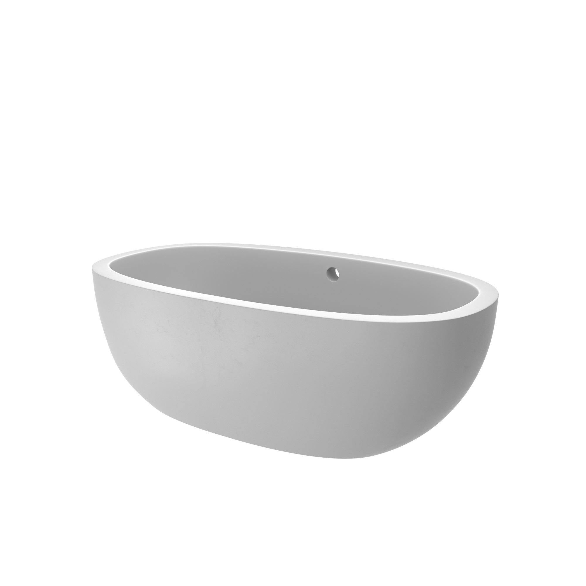 Native Trails 62" NativeStone Concrete Avalon 62" Bathtub, Pearl, NST6236-P