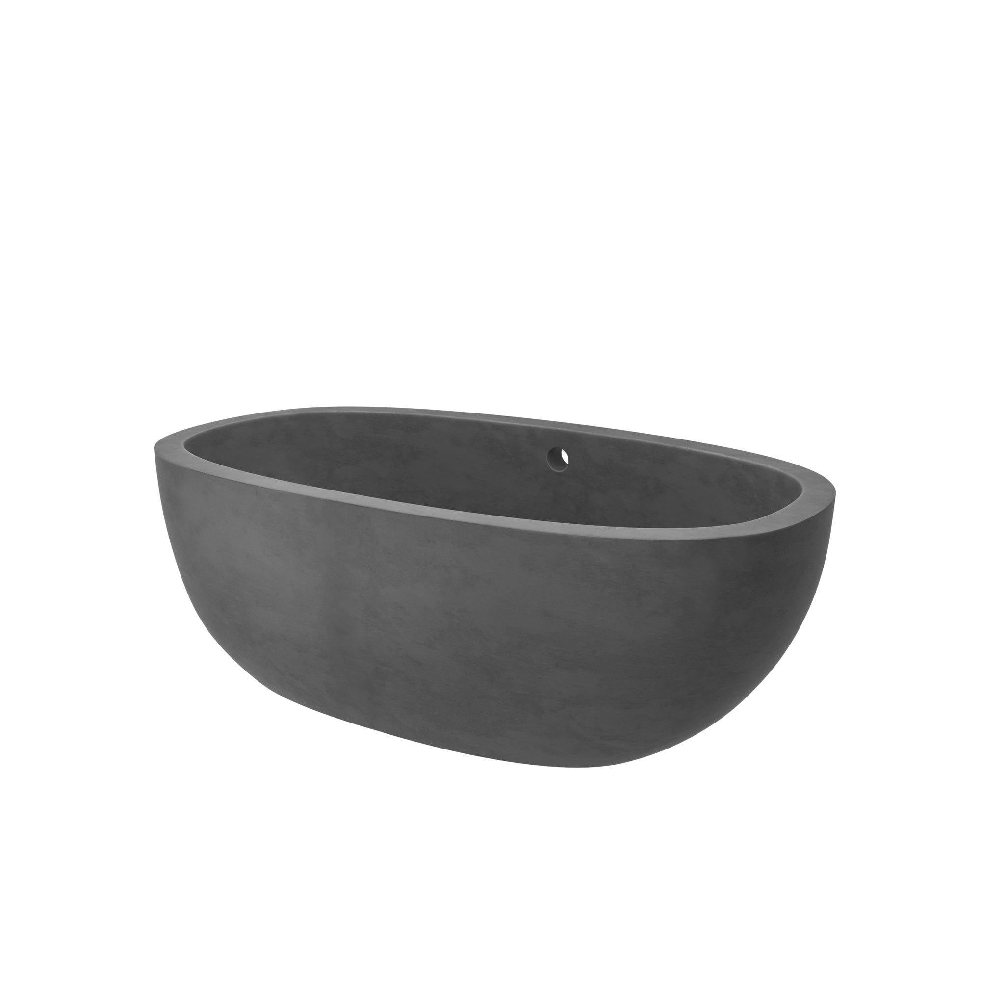 Native Trails 62" NativeStone Concrete Avalon 62" Bathtub, Slate, NST6236-S