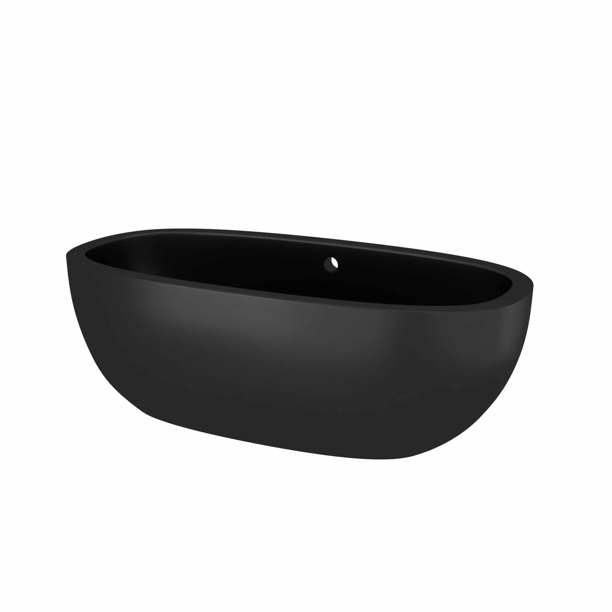 Alternate Image for Native Trails 72" NativeStone Concrete Avalon Freestanding Bathtub, Charcoal, NST7236-C
