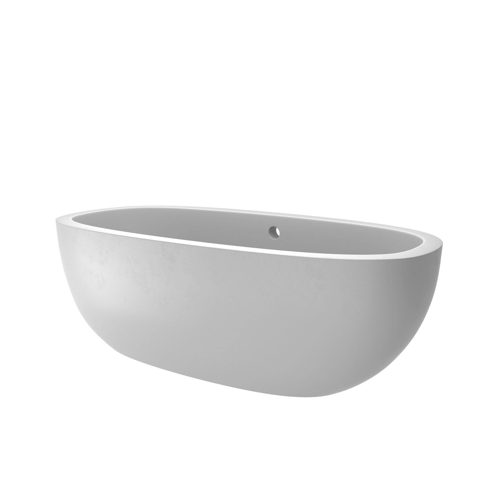 Alternate Image for Native Trails 72" NativeStone Concrete Avalon 72" Bathtub, Pearl, NST7236-P