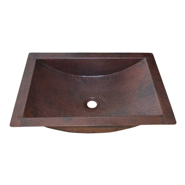 Native Trails Avila 21" Rectangle Copper Bathroom Sink, Antique Copper