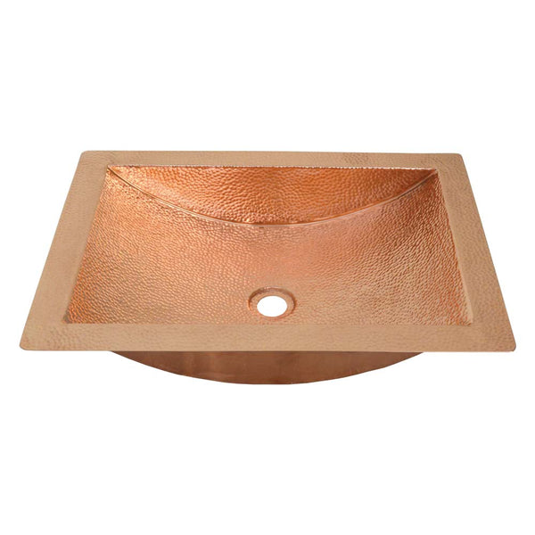 Native Trails Avila 21 Rectangle Copper Bathroom Sink Polished Coppe