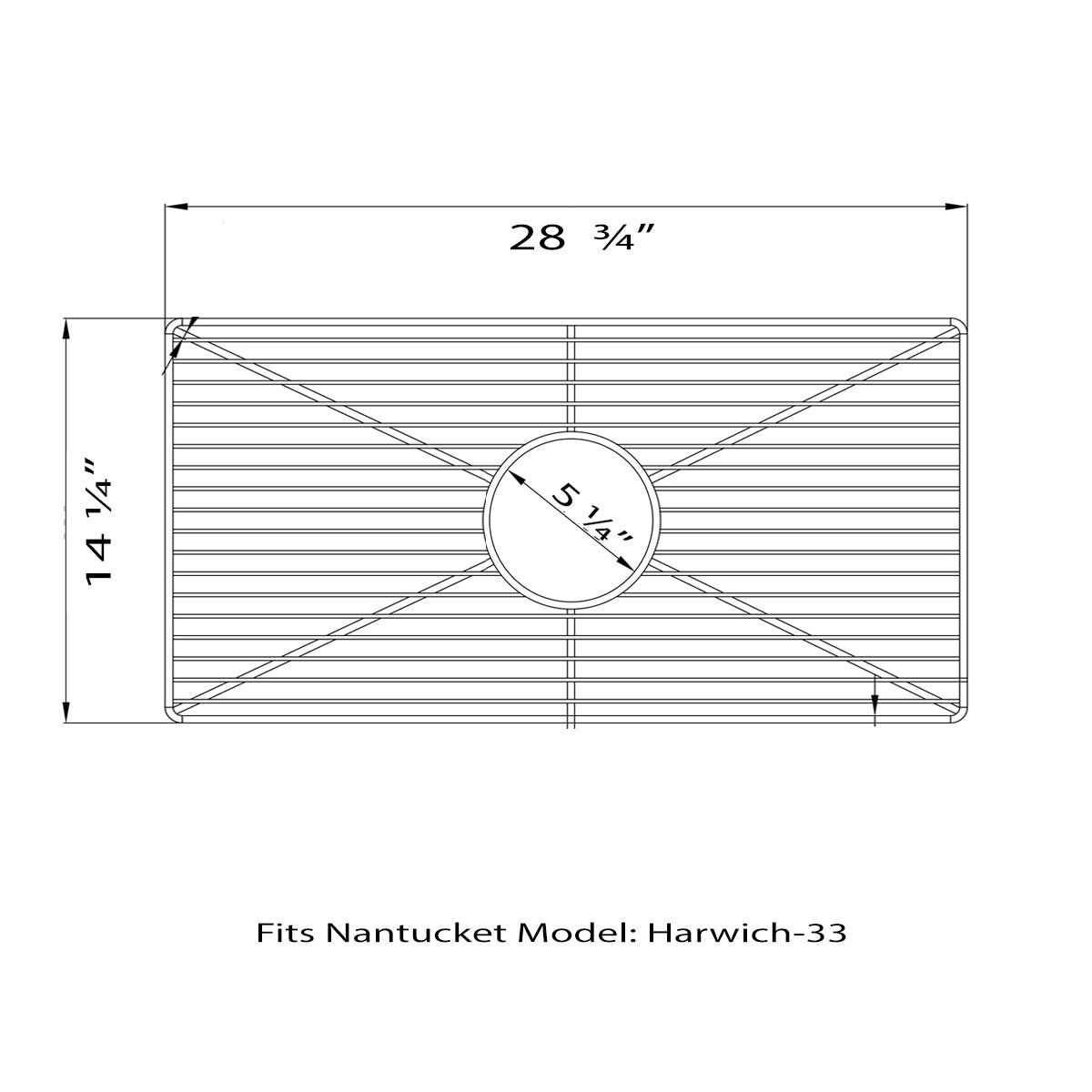 Nantucket Sinks Stainless Steel Bottom Grid BG-HA33