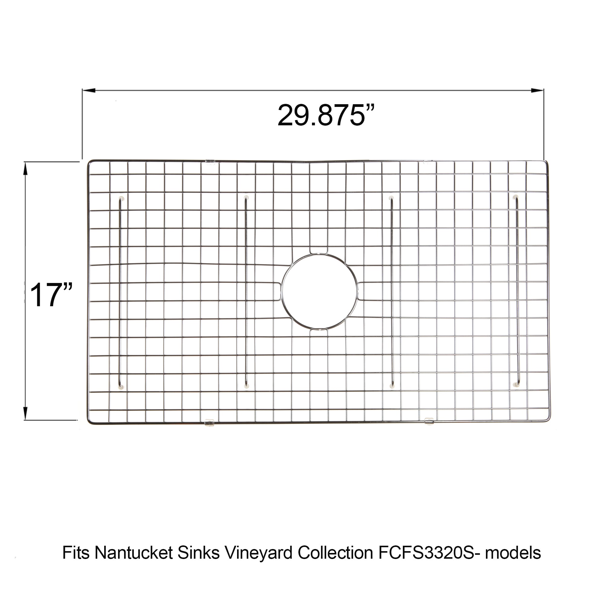 Alternate Image for Nantucket Sinks Stainless Steel Bottom Grid BG-VC33S