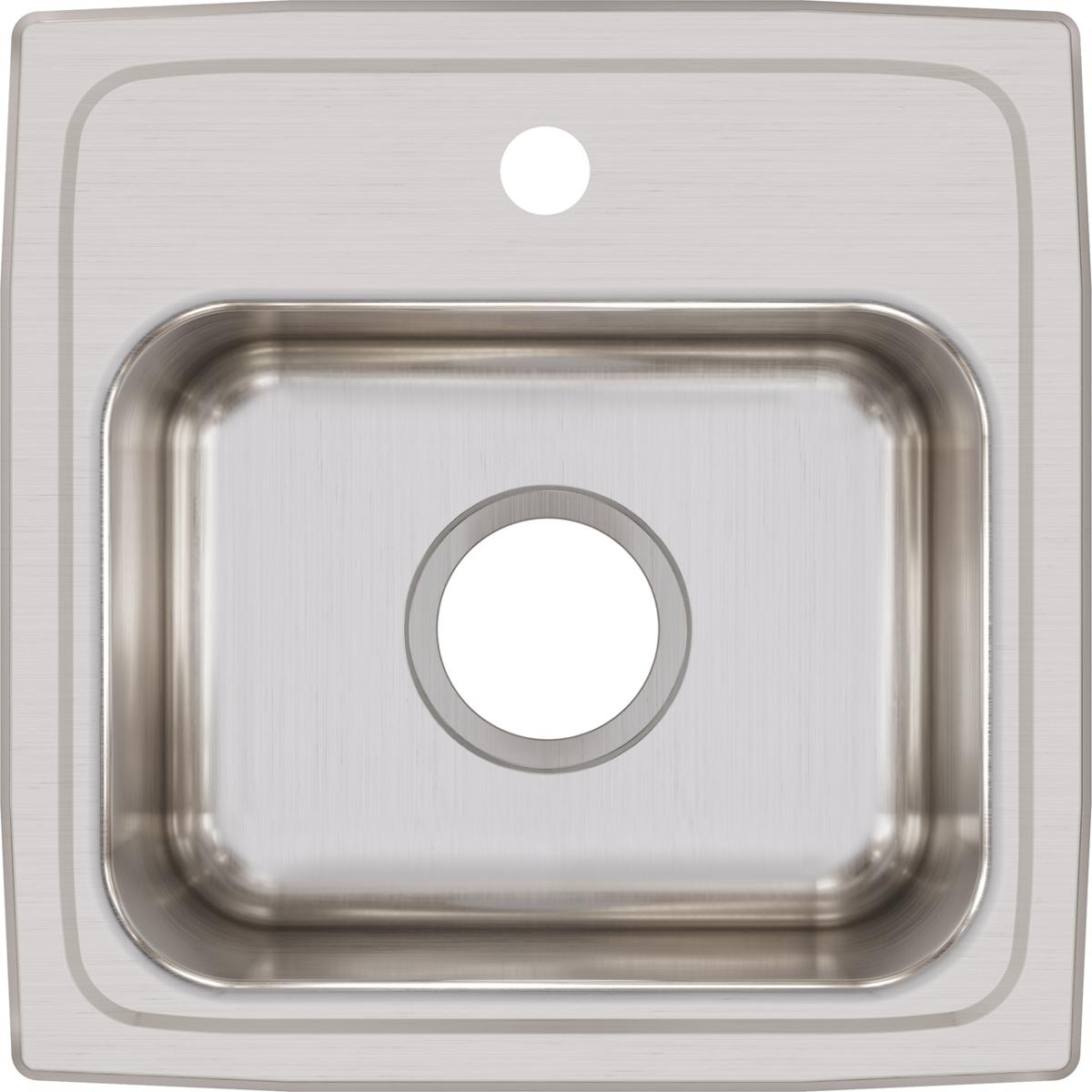 Elkay Lustertone 15" Stainless Steel Bar Sink, Lustrous Satin, BLR15161