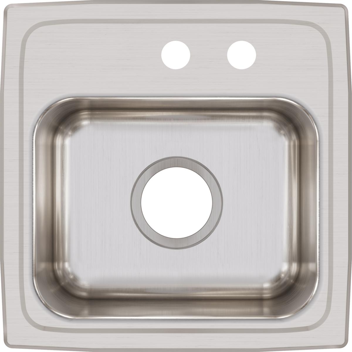Elkay Lustertone 15" Stainless Steel Bar Sink, Lustrous Satin, BLR1516MR2