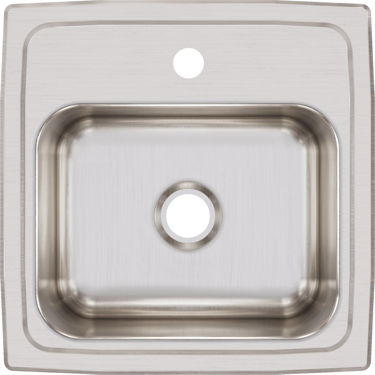 Elkay Lustertone 15" Stainless Steel Bar Sink, Lustrous Satin, BLR151