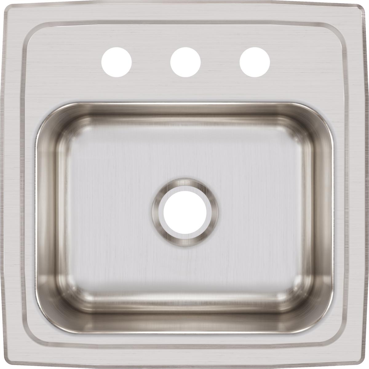 Alternate Image for Elkay Lustertone 15" Stainless Steel Bar Sink, Lustrous Satin, 3 Faucet Holes, BLR153