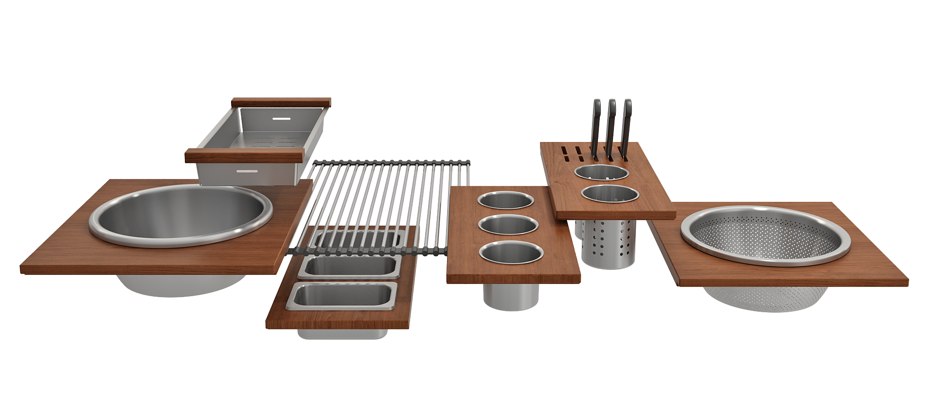 Alternate Image for BOCCHI Baveno Uno 27" Dual Mount Fireclay Workstation Kitchen Sink Kit with Accessories, Sapphire Blue, 1633-010-0127