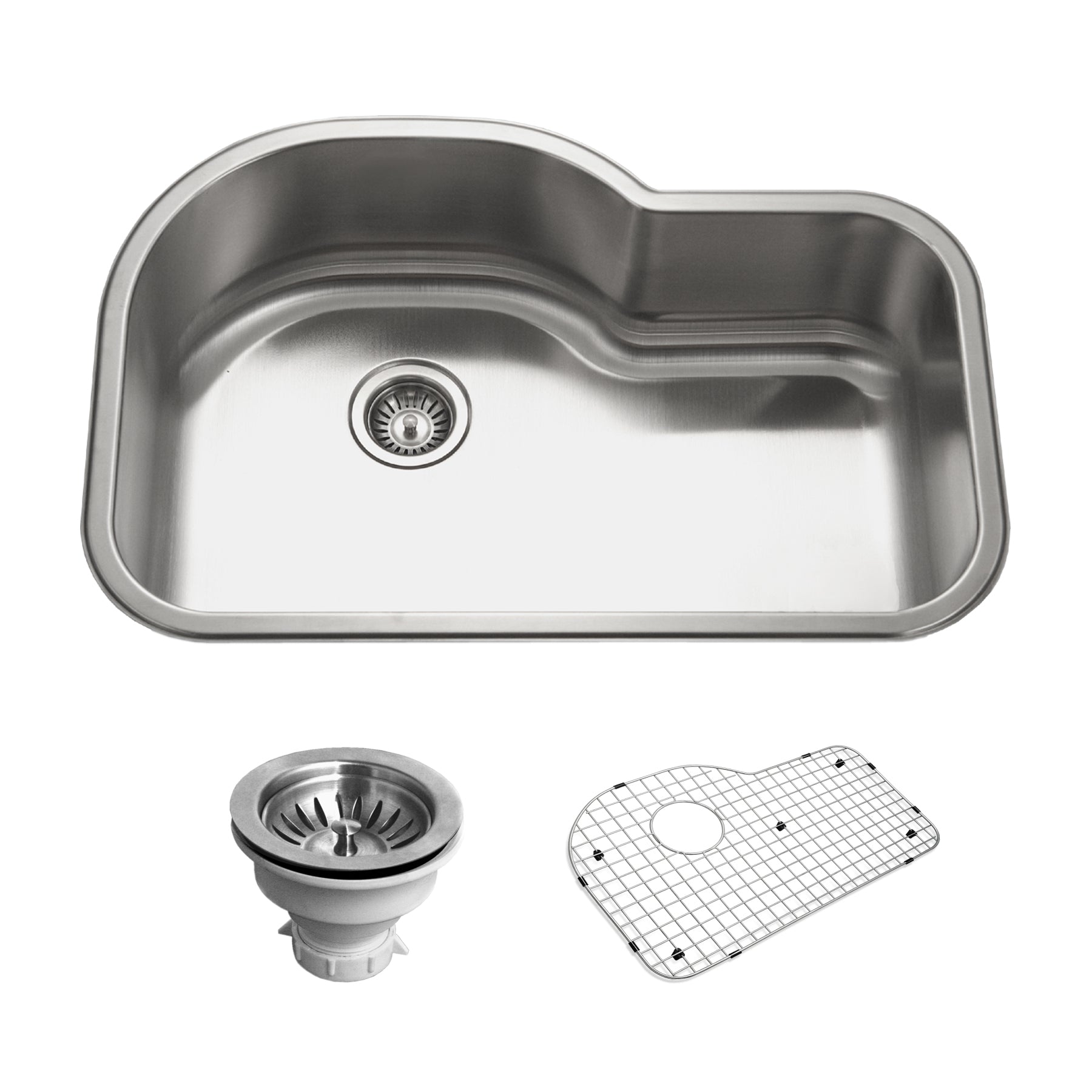 Houzer Belleo 21" Drop In/Topmount Stainless Steel Kitchen Sink, 18 Gauge, BSH-3200