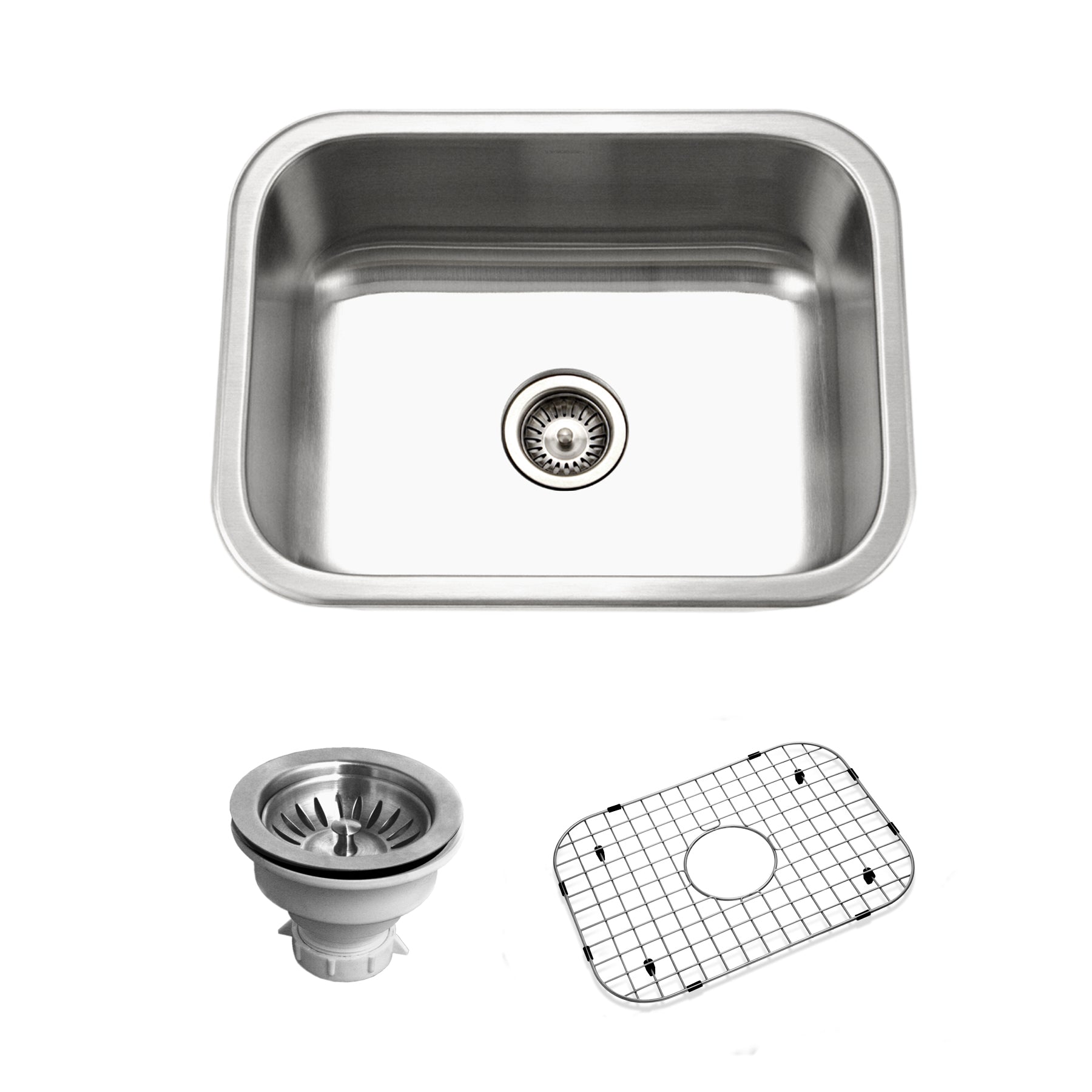 Alternate Image for Houzer Belleo 18" Drop In/Topmount Stainless Steel Kitchen Sink, 18 Gauge, BSS-2309