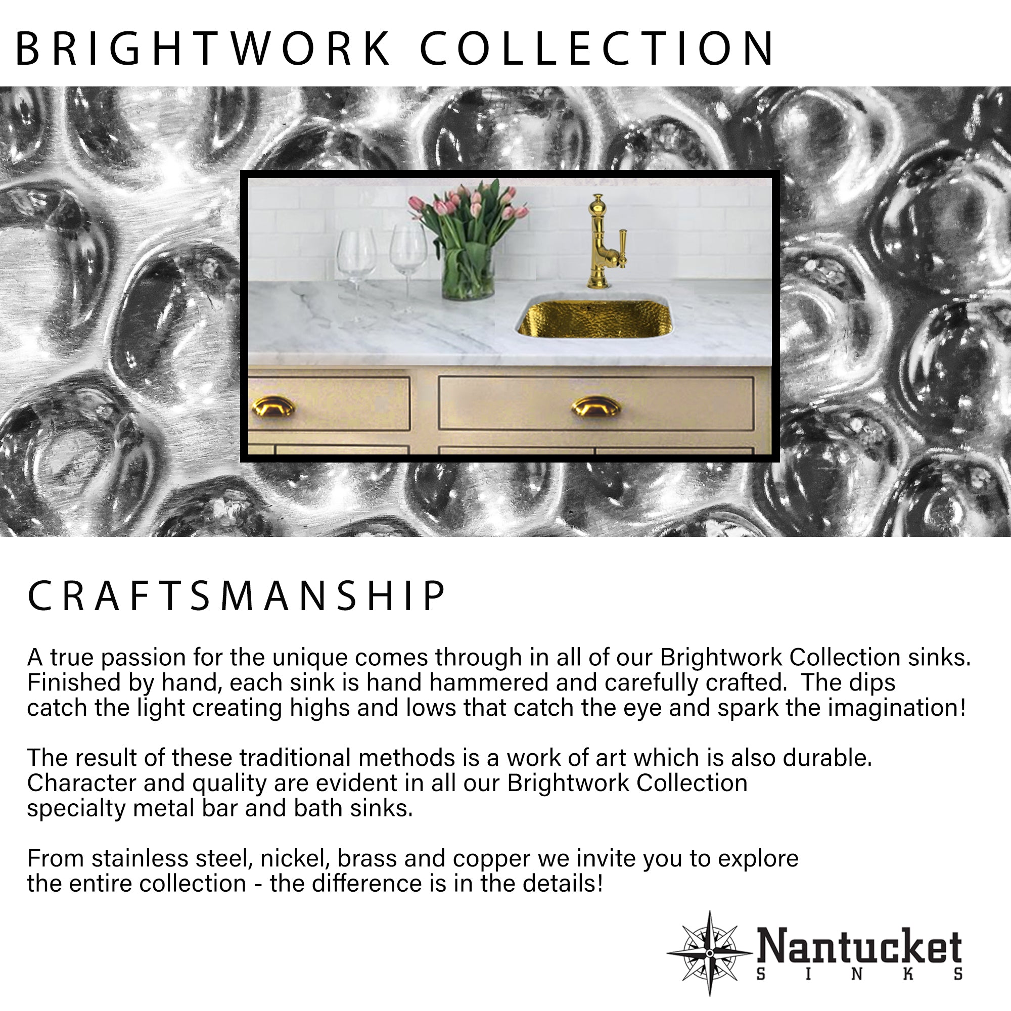 Nantucket Sinks Brightwork Home 13" Nickel Plated Brass Bathroom Sink, Silver, RON-OF - The Sink Boutique