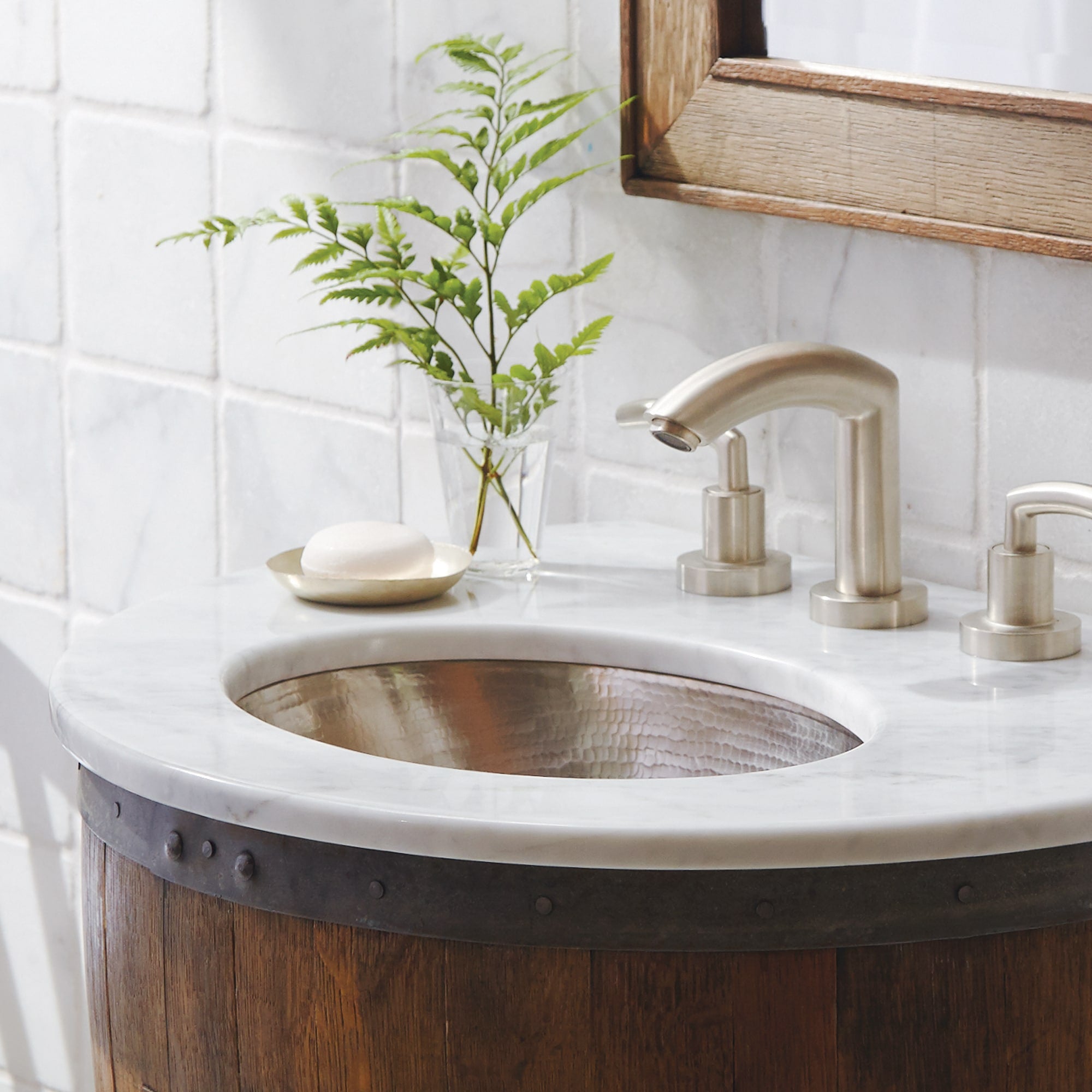 Native Trails Baby Classic 16" Oval Nickel Bathroom Sink, Brushed Nickel, CPS538