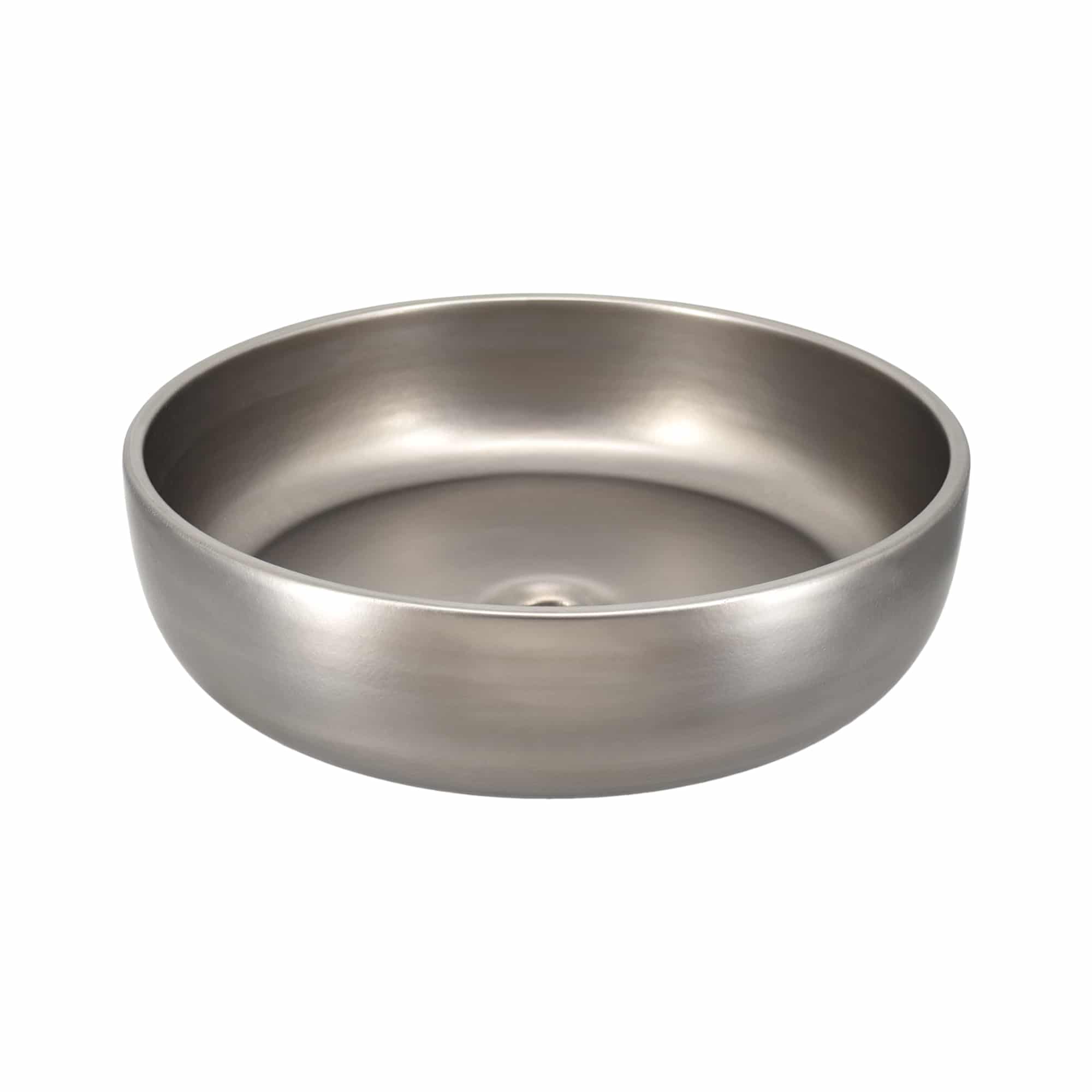 Native Trails Bliss 16" x 16" Round Vessel Fireclay Bathroom Sink, Platinum, PML1616-P