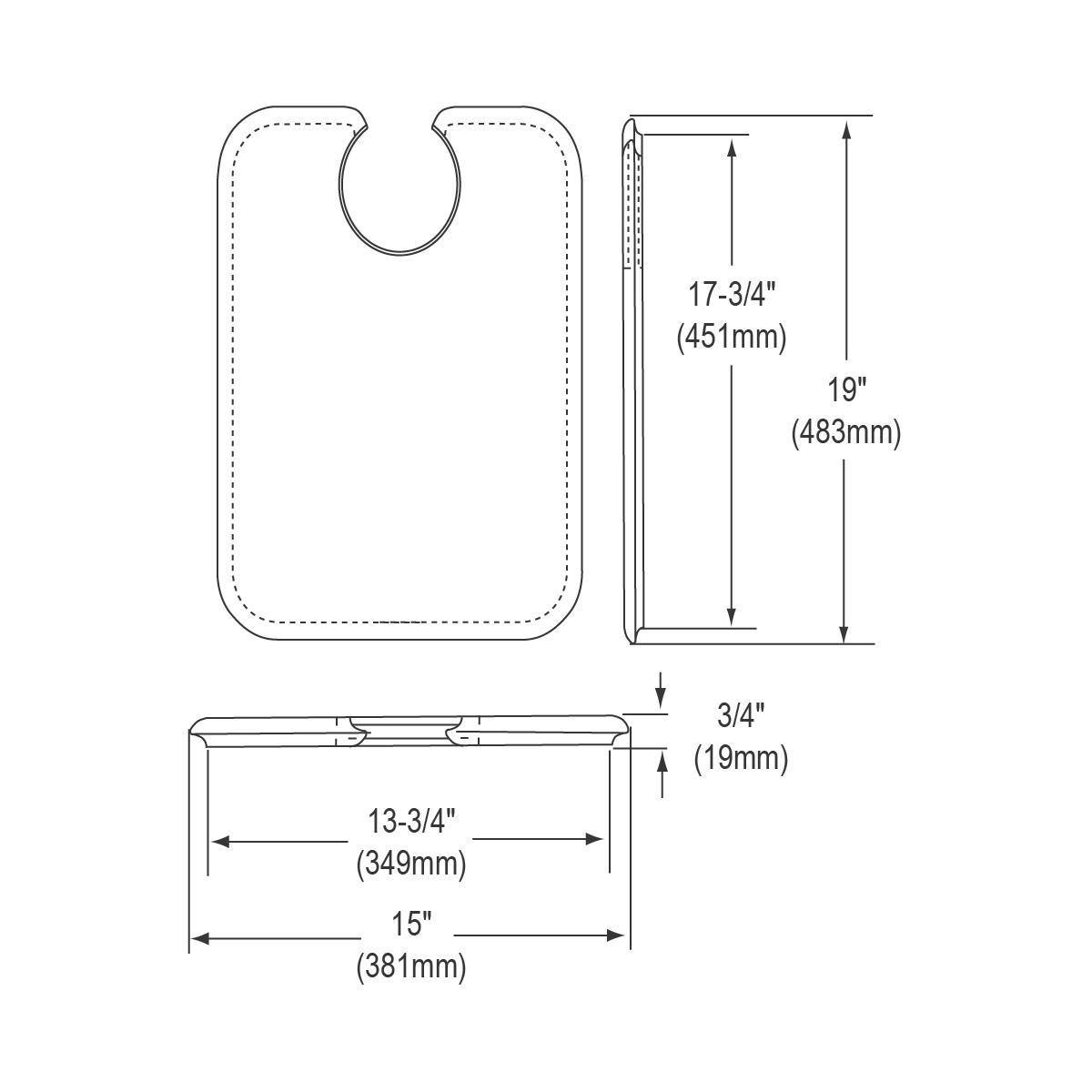 Alternate Image for Elkay CBS1418 Hardwood 15" x 19" x 3/4" Cutting Board