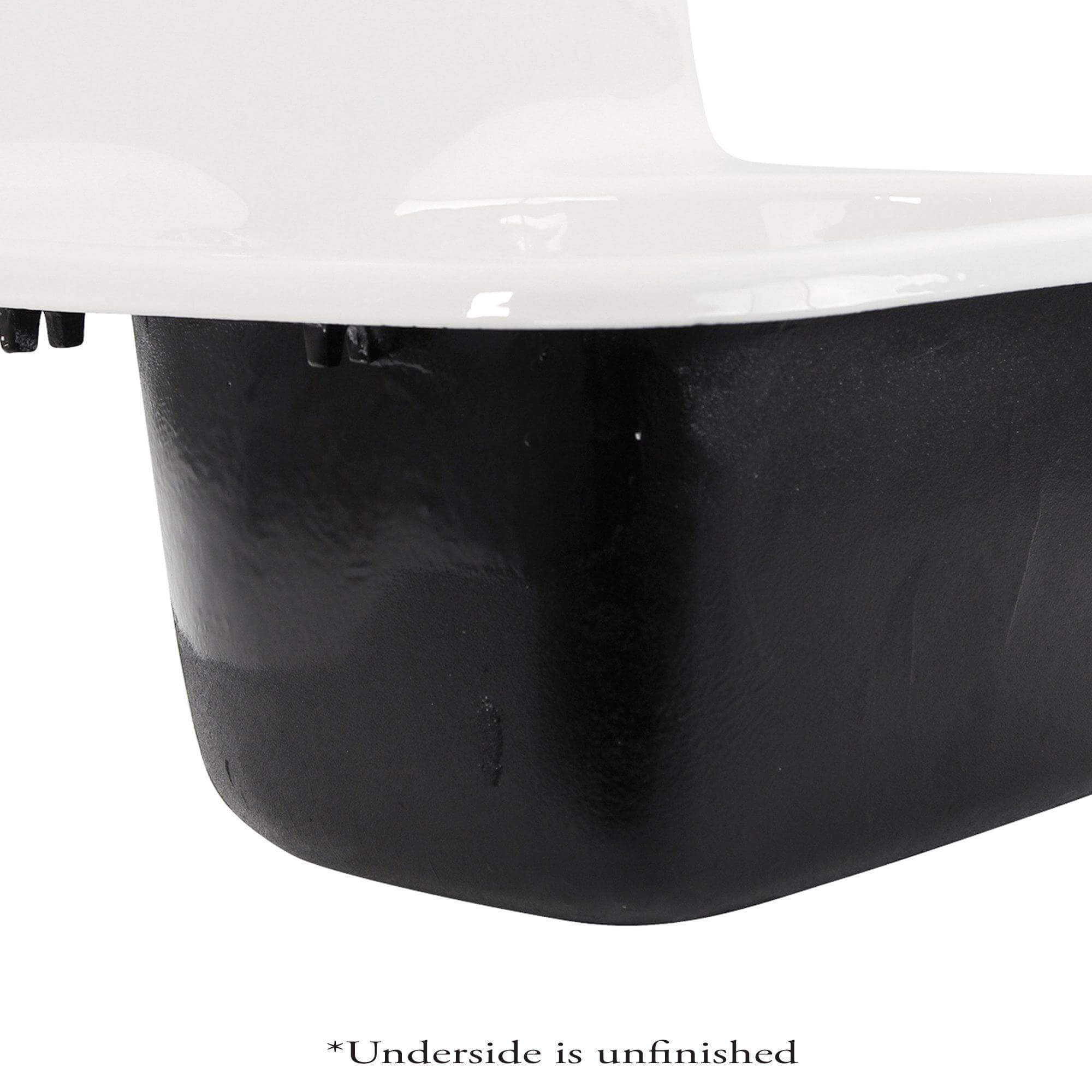 Alternate Image for Nantucket Sinks Anchor 22" Wallmount Cast Iron Utility Sink, White/Black, CI-2218WNRG