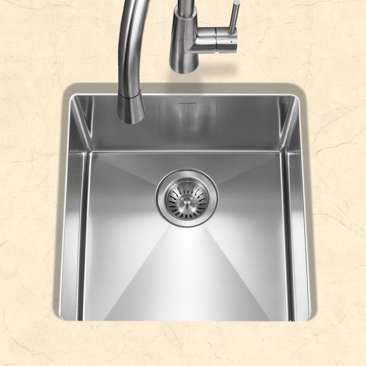 Alternate Image for Houzer Savior 18" Undermount Plastic Kitchen Sink, CNR-1700
