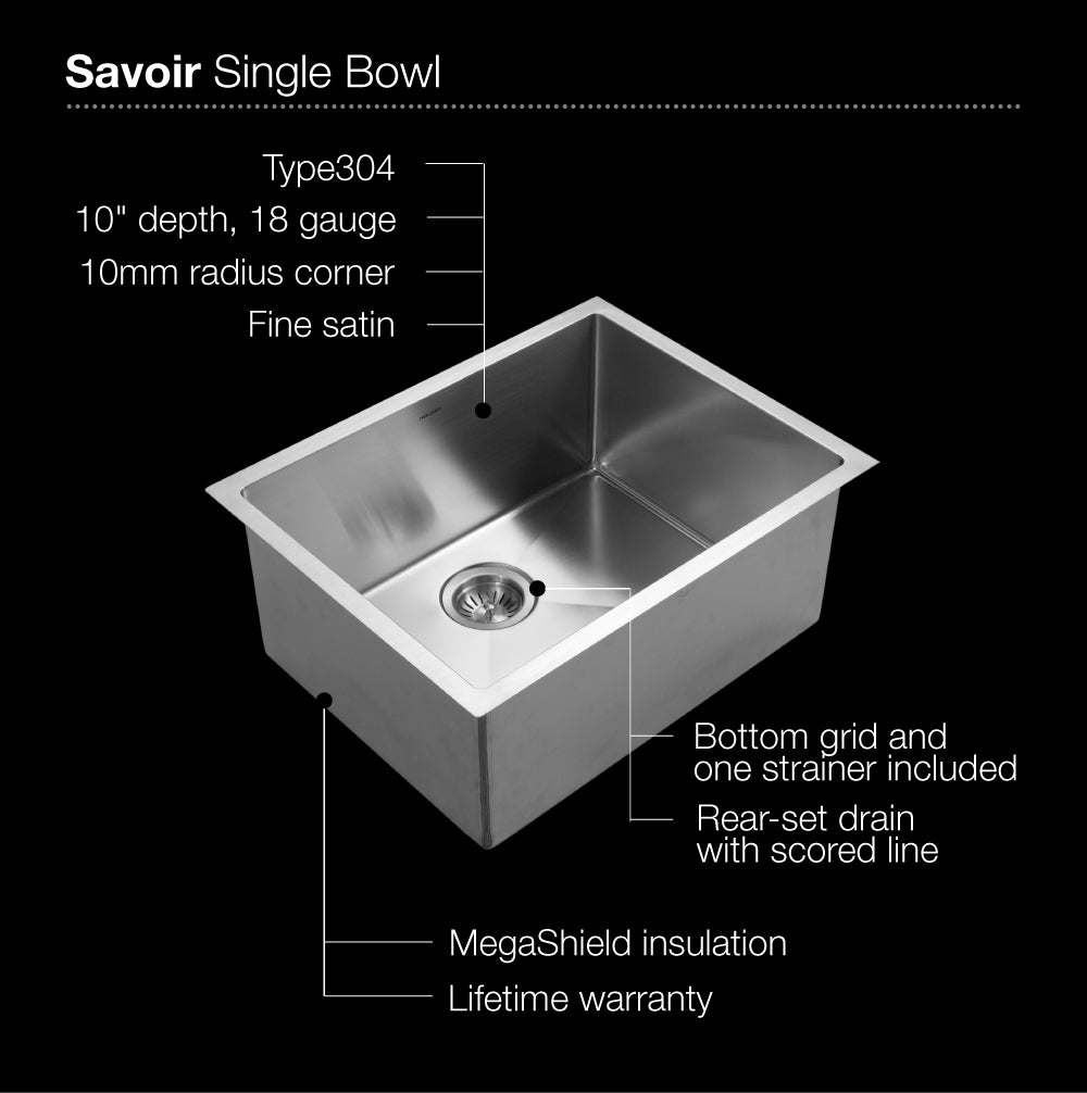 Alternate Image for Houzer Savior 18" Undermount Plastic Kitchen Sink, CNS-2300