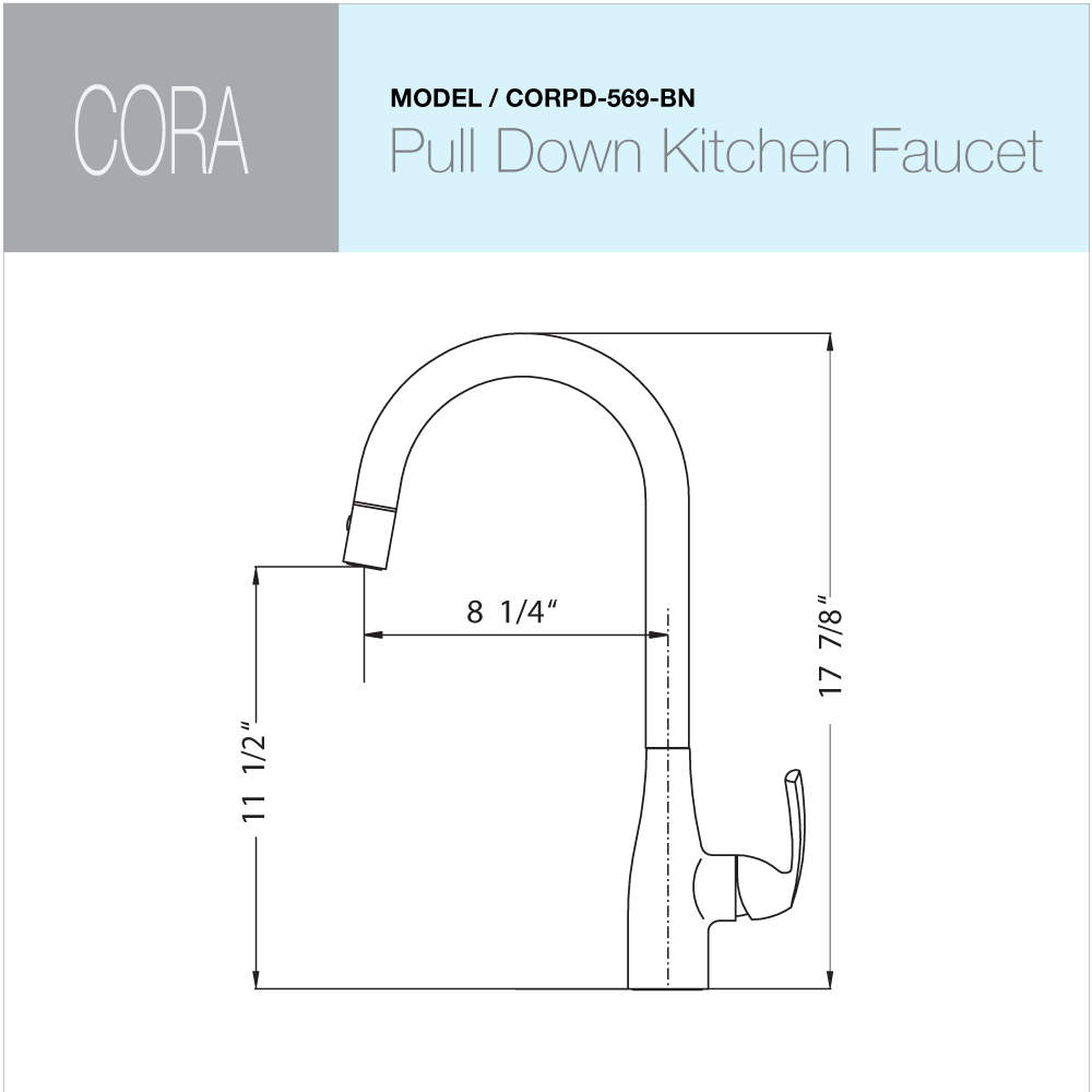 Alternate Image for Houzer Cora Pull Down Kitchen Faucet Brushed Nickel, CORPD-569-BN