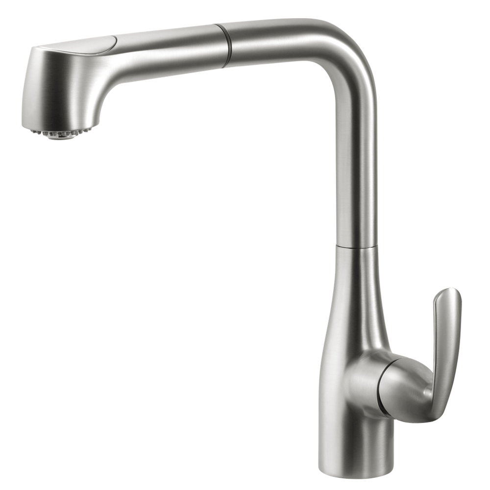Alternate Image for Houzer Cora Pull Out Kitchen Faucet Brushed Nickel, CORPO-554-BN