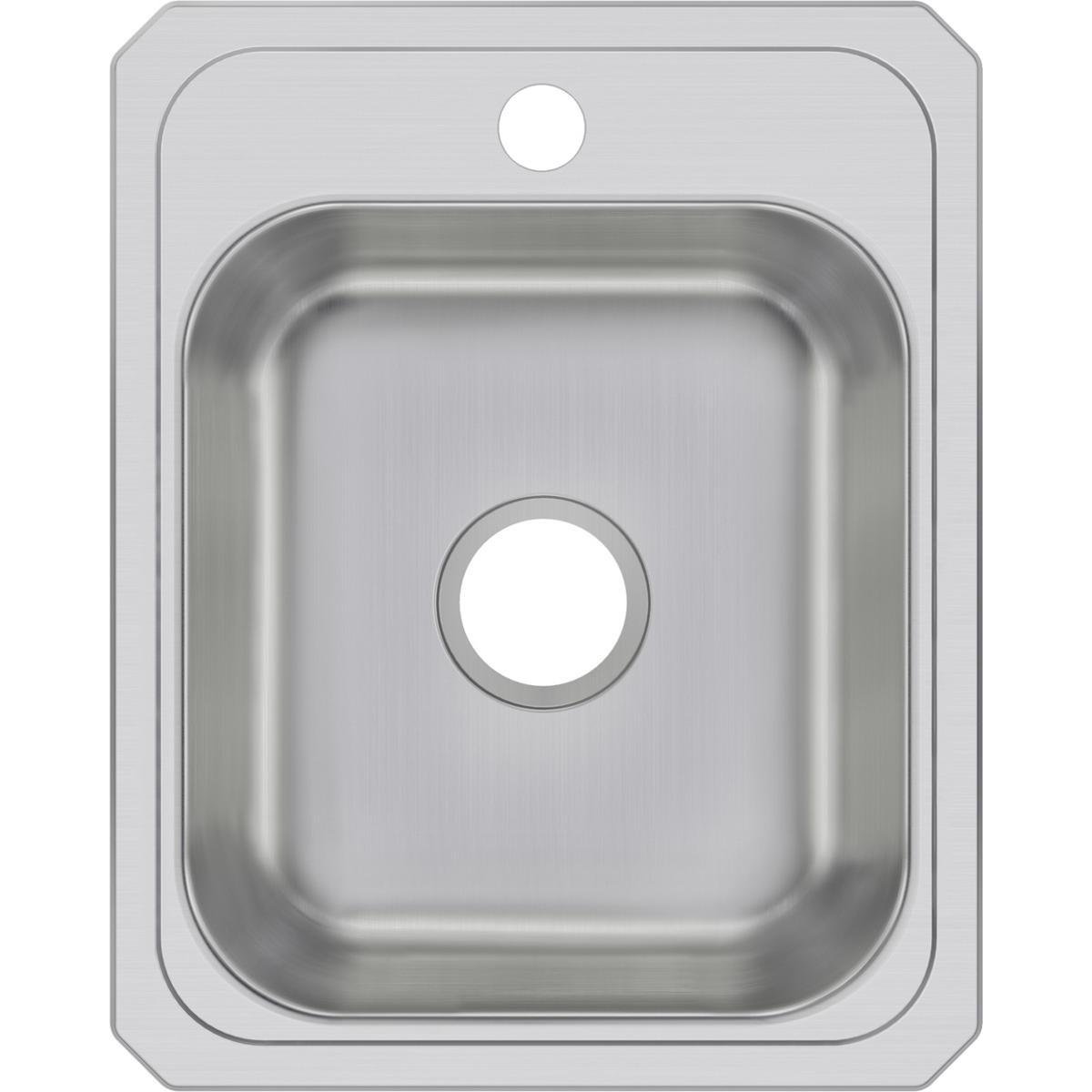 Elkay Celebrity 17" Stainless Steel Kitchen Sink, Brushed Satin, CR17211