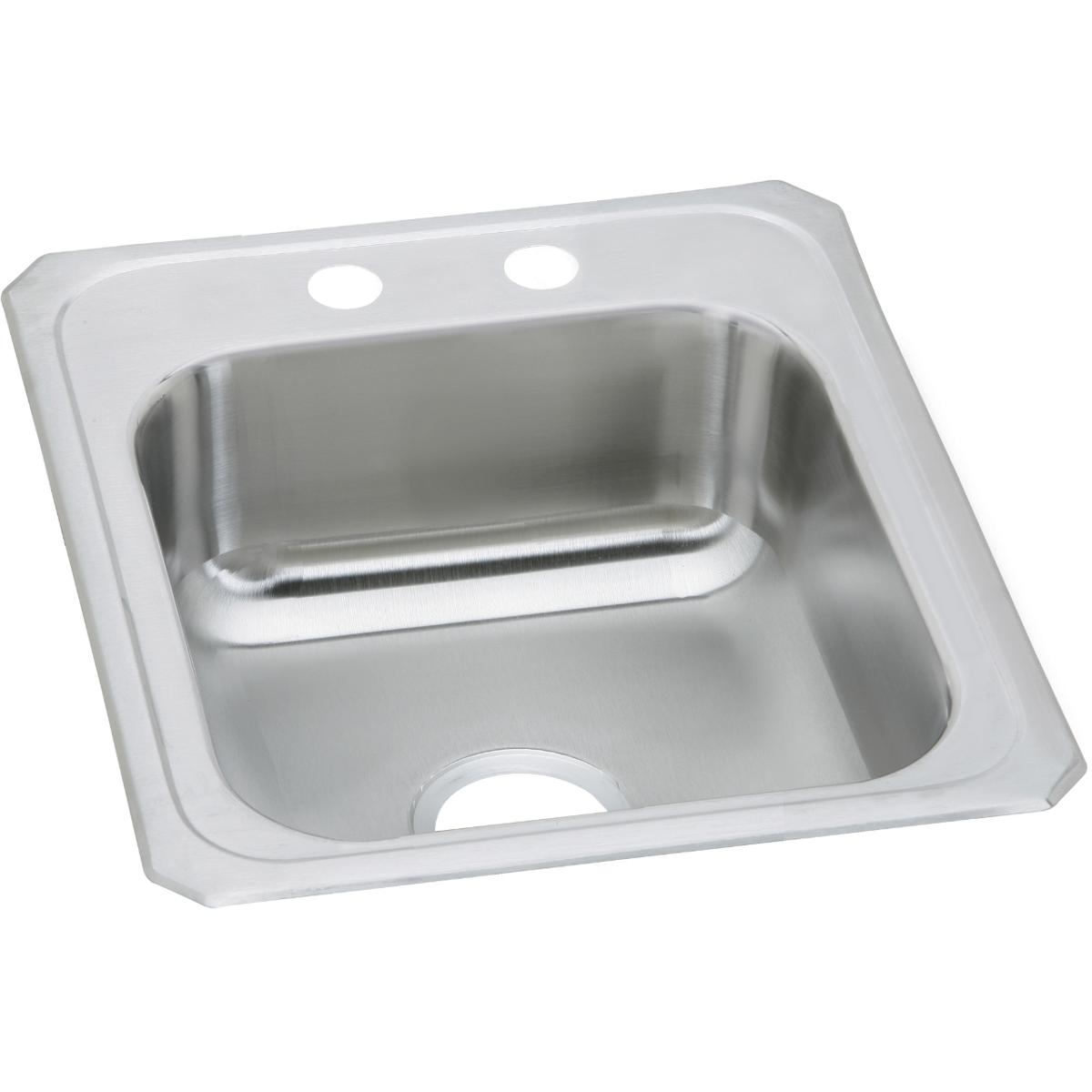 Alternate Image for Elkay Celebrity 17" Stainless Steel Kitchen Sink, 20 Gauge, Brushed Satin, 2 Faucet Hole, CR17212