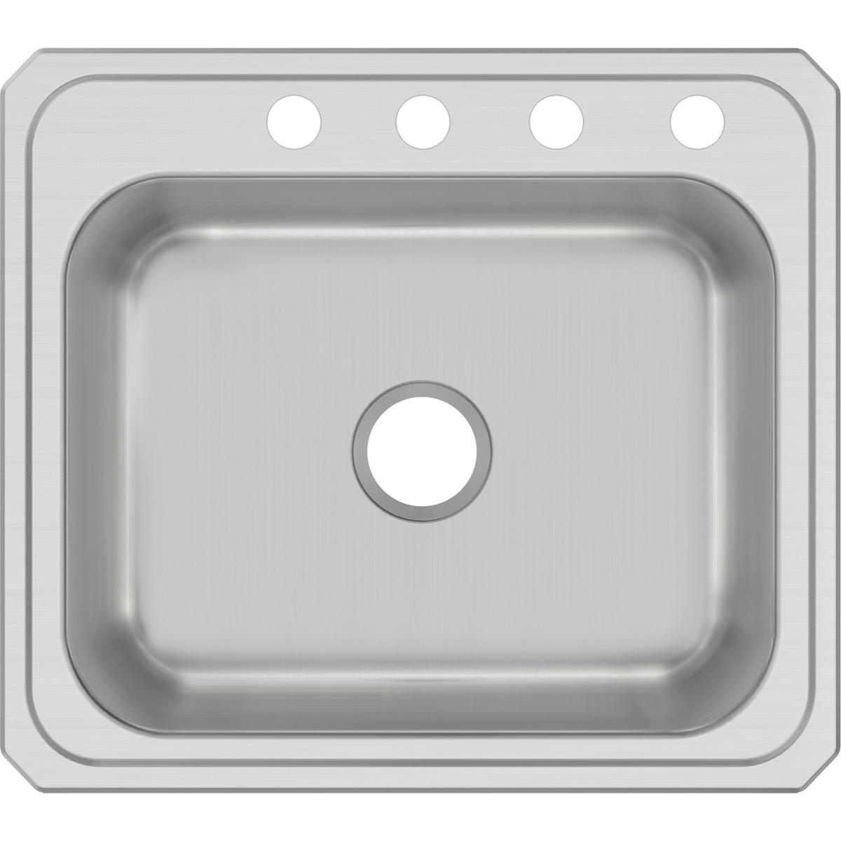 Elkay Celebrity 25" Stainless Steel Kitchen Sink, Brushed Satin, CR25224