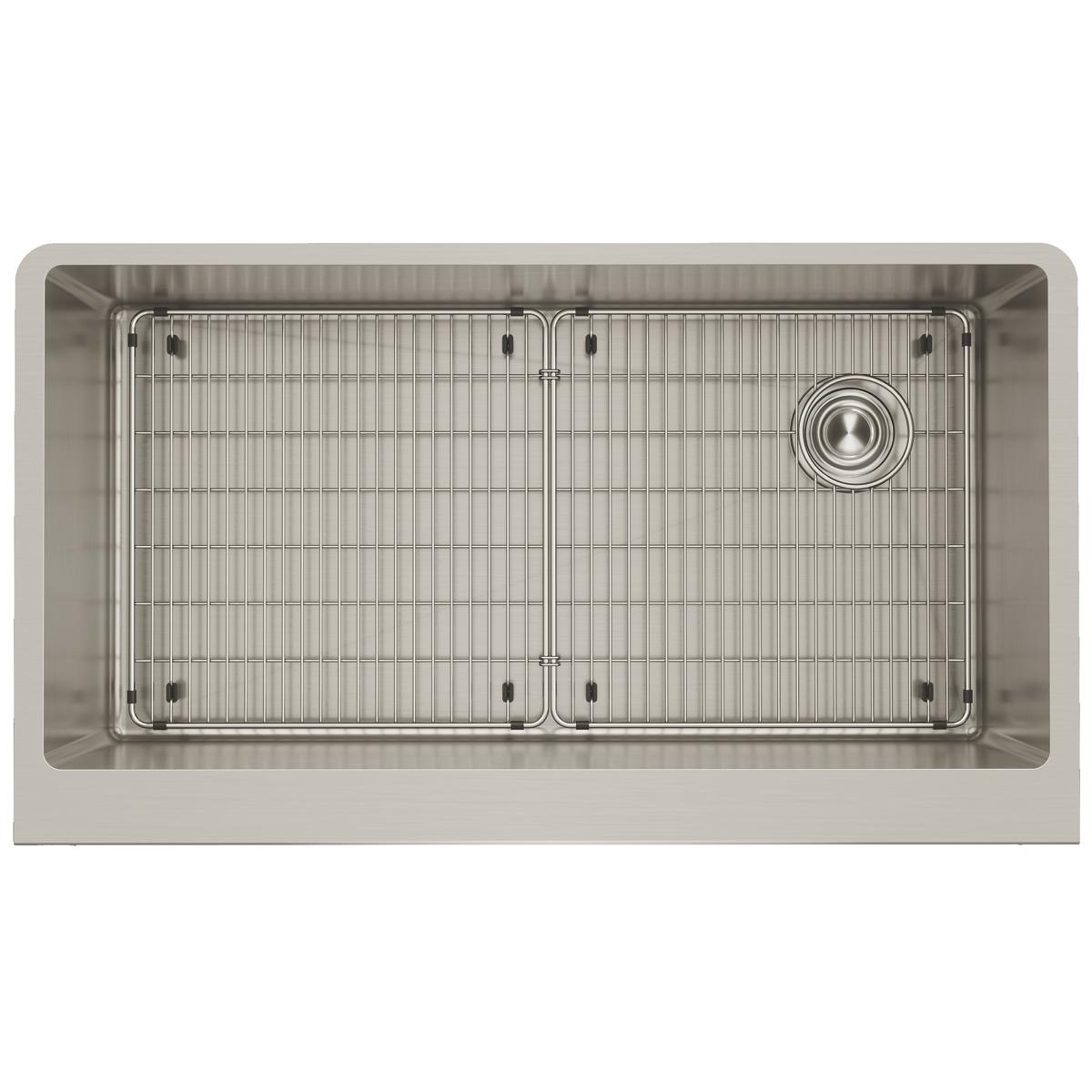 Elkay Crosstown 36" Stainless Steel Farmhouse Kitchen Sink for Interchangeable Apron, 16 Gauge, Polished Satin, CTXF134179RC