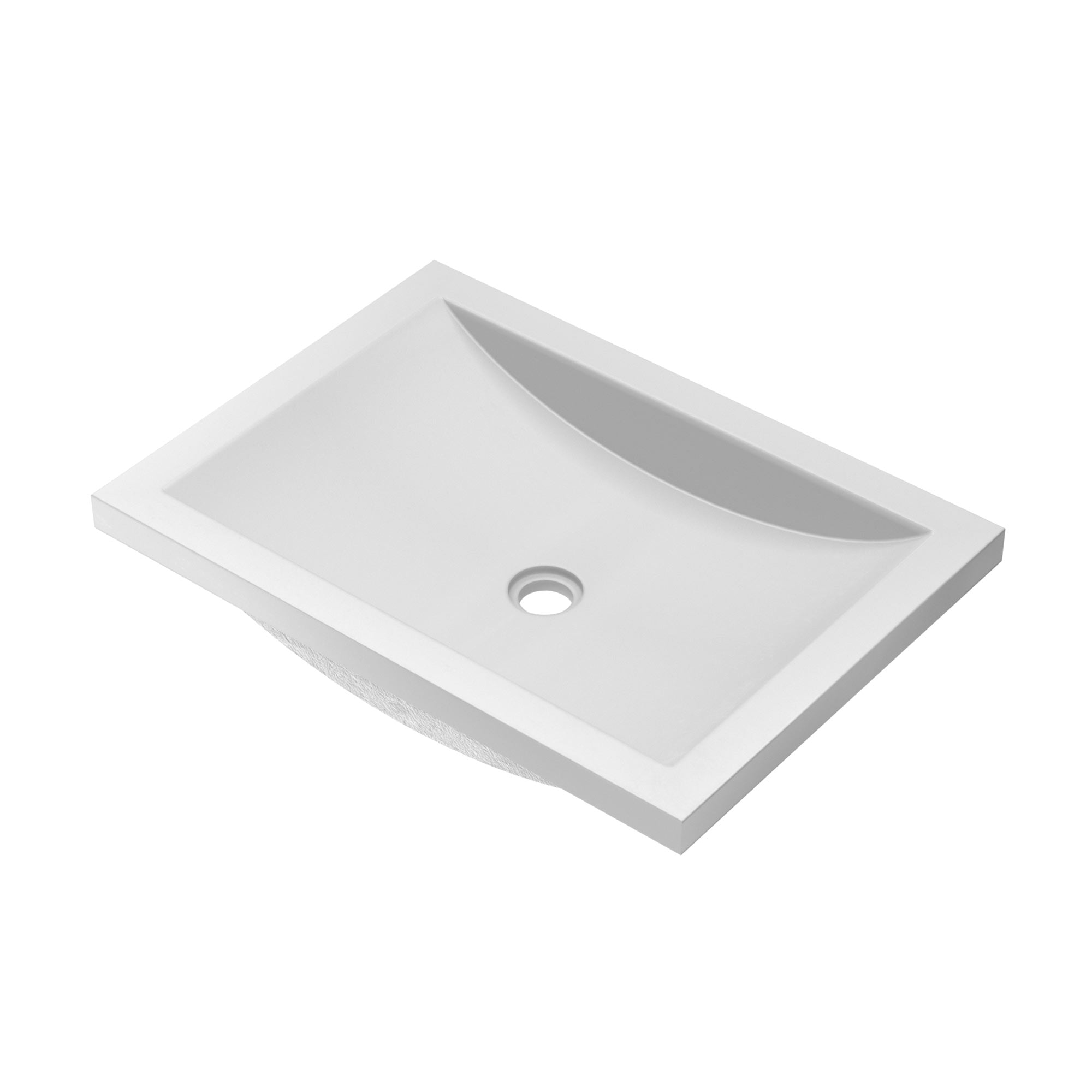 Native Trails Cabrillo 21" Rectangle NativeStone Concrete Bathroom Sink, Pearl, NSL2014-P