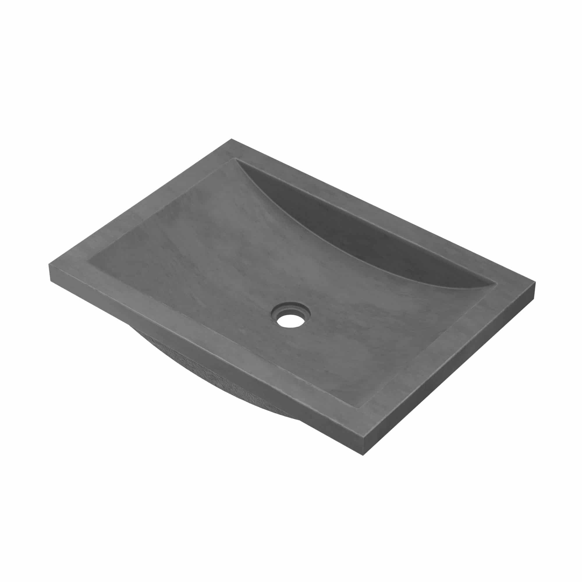 Native Trails Cabrillo 21" Rectangle NativeStone Concrete Bathroom Sink, Slate, NSL2014-S