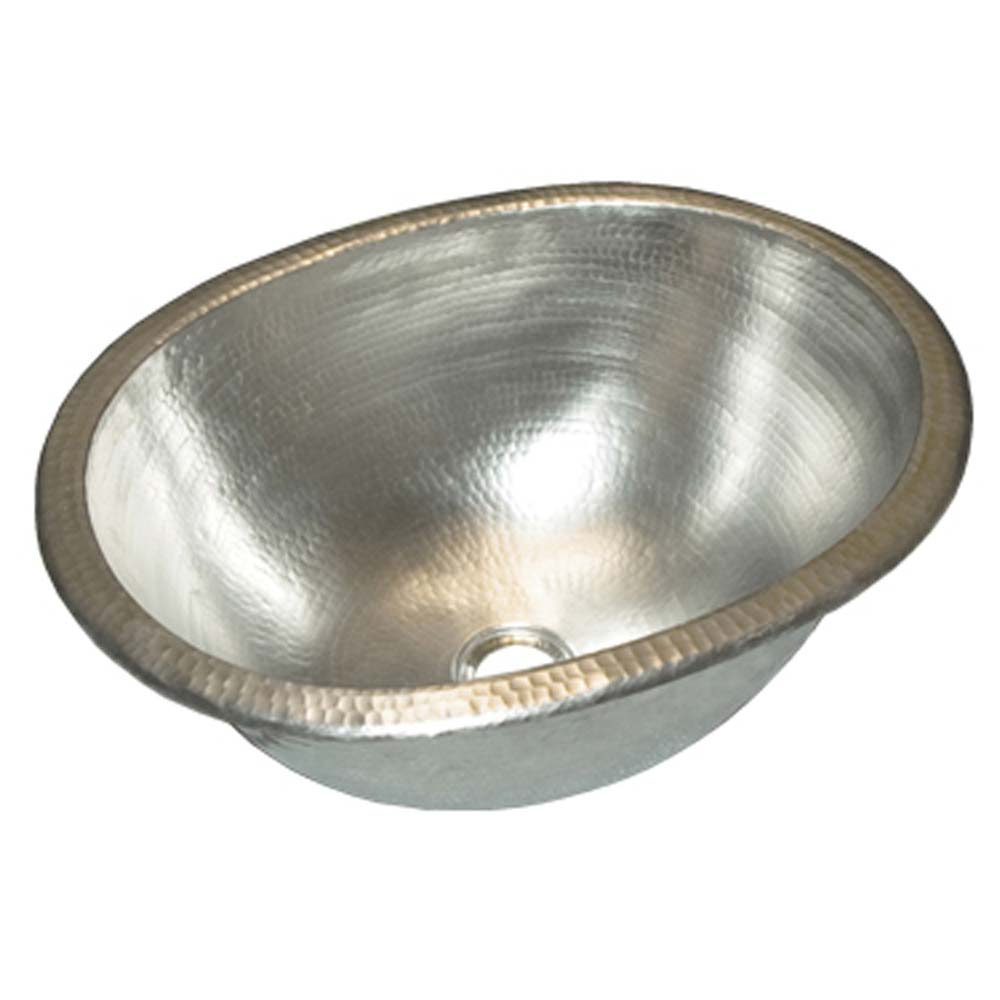 Native Trails Cameo 17" Oval Nickel Bathroom Sink, Brushed Nickel, CPS548
