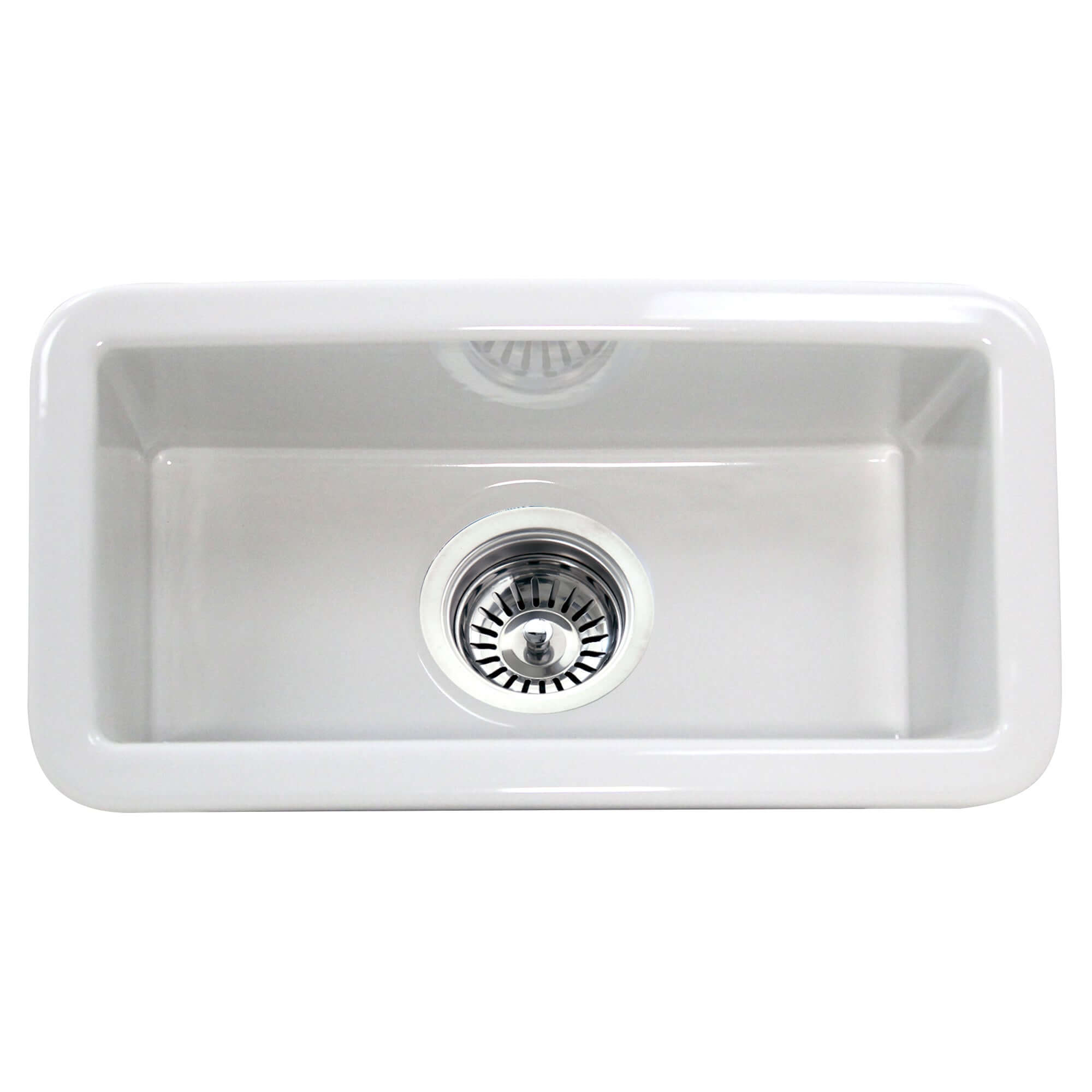 Alternate Image for Nantucket Sinks Cape 9" Rectangle Fireclay Bar/Kitchen Sink with Accessories, White, CAPE189