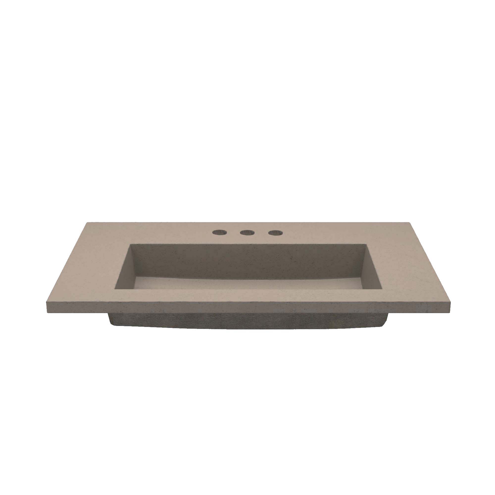 Native Trails 36" Capistrano ADA Vanity Top with Integral Trough Sink in Earth, 8" Widespread Faucet Cutout, NSVT36-E