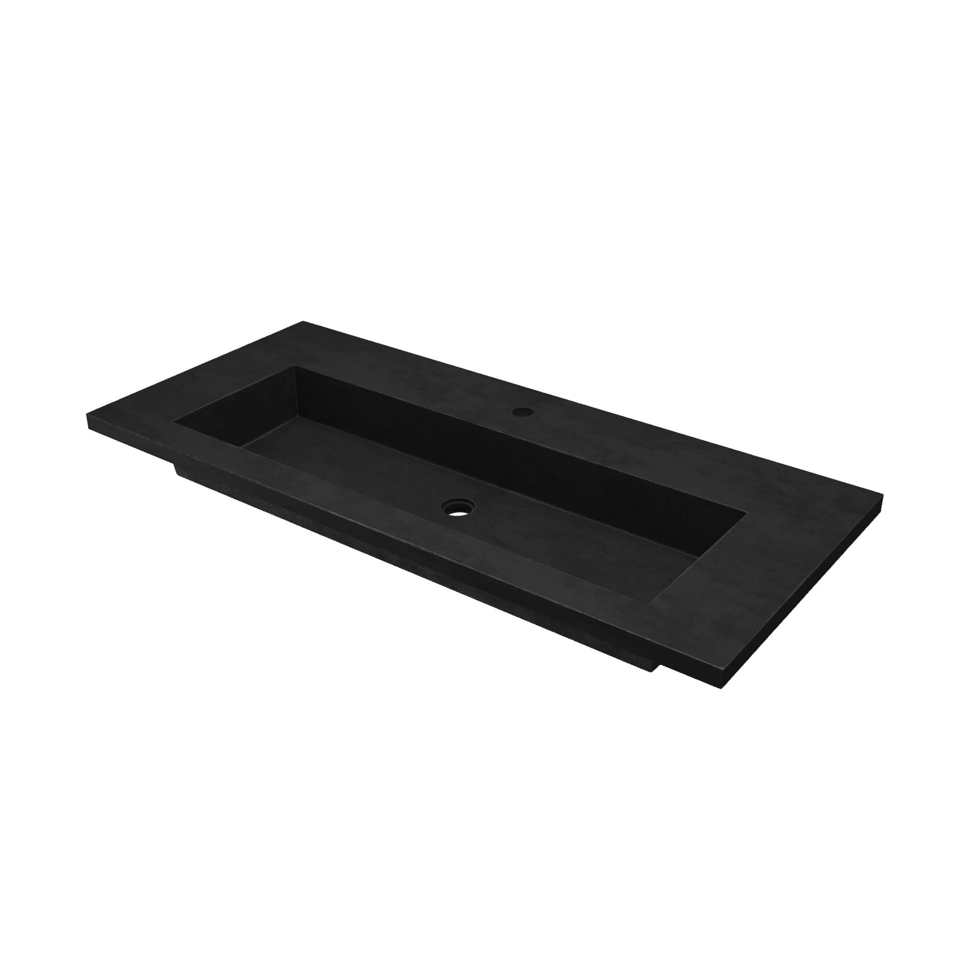 Native Trails 48" Capistrano ADA Vanity Top with Integral Trough Sink in Charcoal, Single Faucet Cutout, NSVT48-C1