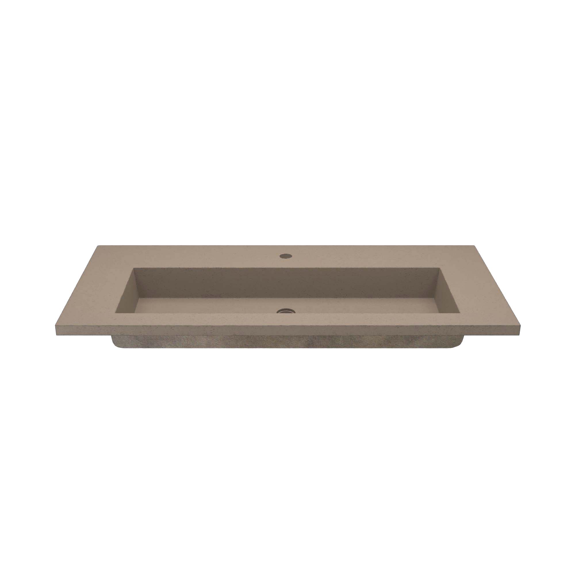 Native Trails 48" Capistrano ADA Vanity Top with Integral Trough Sink in Earh, Single Faucet Cutout, NSVT48-E1