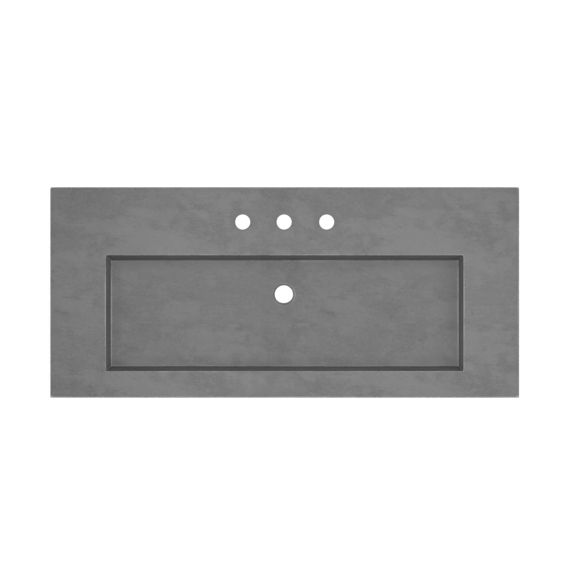 Alternate Image for Native Trails 48" Capistrano ADA Vanity Top with Integral Trough Sink in Slate, 8" Widespread Faucet Cutout, NSVT48-S