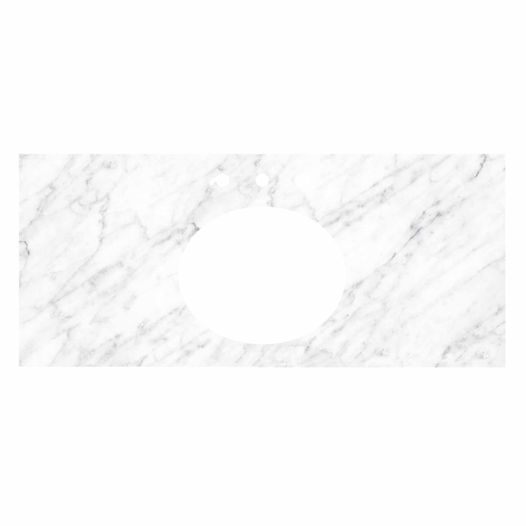 Native Trails 48" Carrara Vanity Top - Oval with 8" Widespread Cutout, VNT48-CO