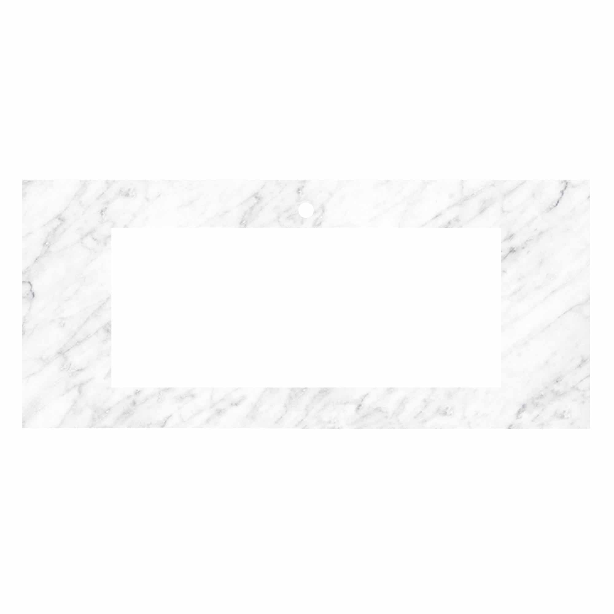 Native Trails 48" Carrara Vanity Top - Trough with Single or No Faucet Hole, VNT48-CT