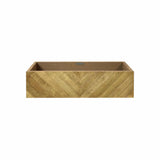 Native Trails 36" Chardonnay Floating Vanity with NativeStone Trough in Ash, VNW191-NSL3619-A