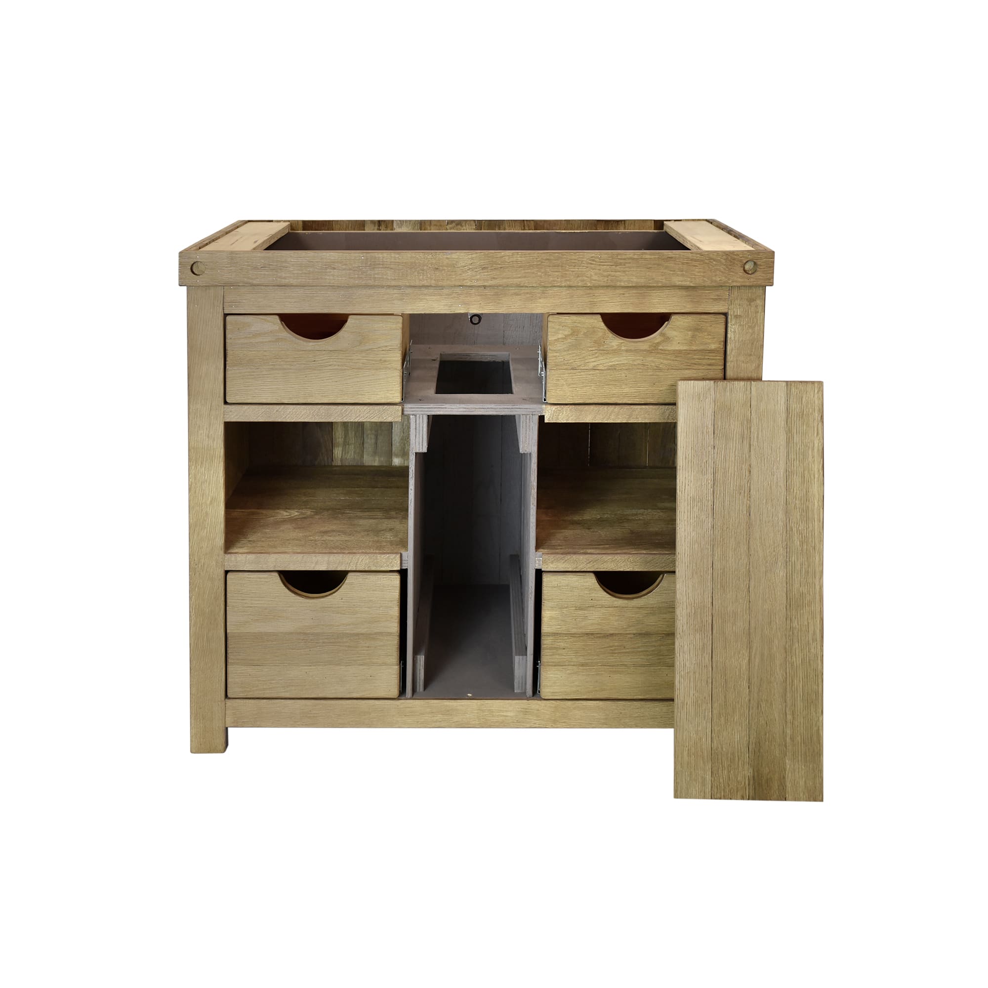 Alternate Image for Native Trails 36" Freestanding Vanity Base in Chardonnay, Reclaimed Oak Wood, Vintner's Collection, VNW361
