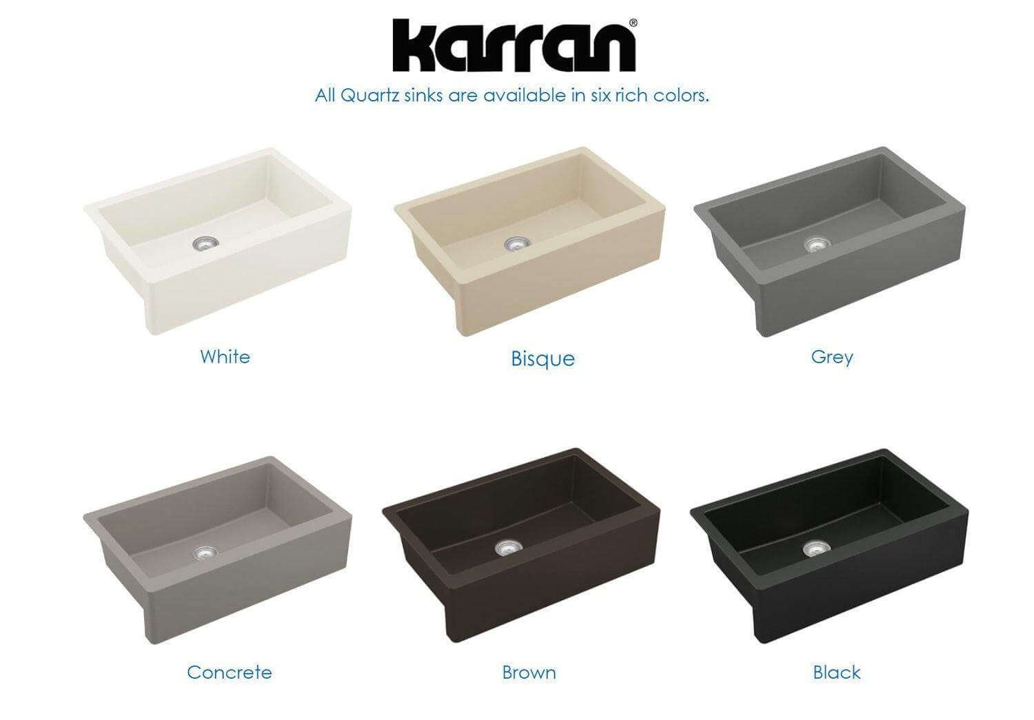 Alternate Image for Karran 34" Quartz Composite Farmhouse Sink, Grey, QA-740-GR