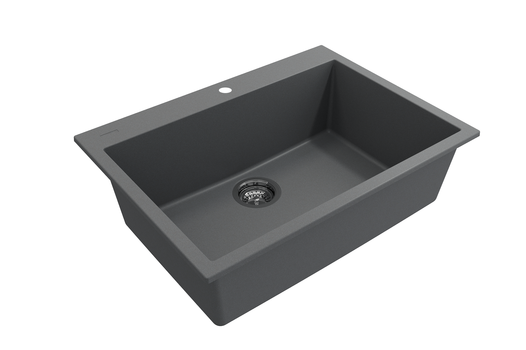 Alternate Image for BOCCHI Campino Uno 27" Dual Mount Granite Kitchen Sink Kit, Concrete Gray, 1634-506-0126