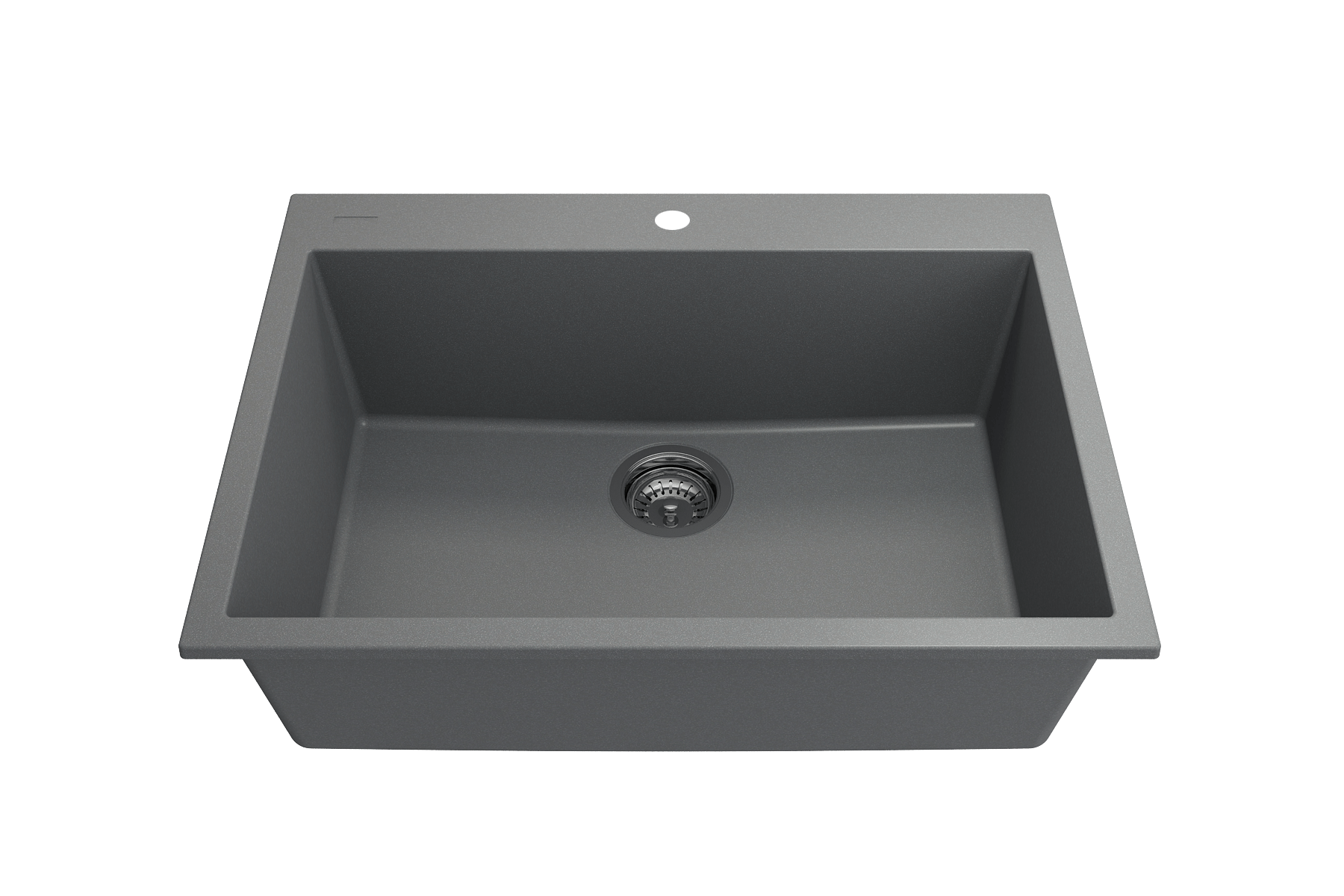 Alternate Image for BOCCHI Campino Uno 27" Dual Mount Granite Kitchen Sink Kit, Concrete Gray, 1634-506-0126