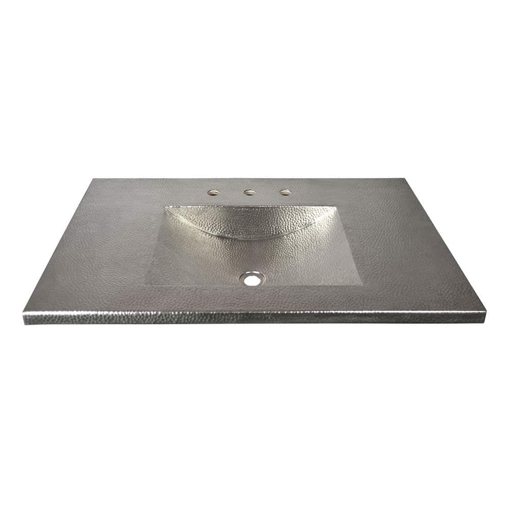 Native Trails 36" Cozumel Vanity Top with Integral Bathroom Sink in Brushed Nickel, VNT3655