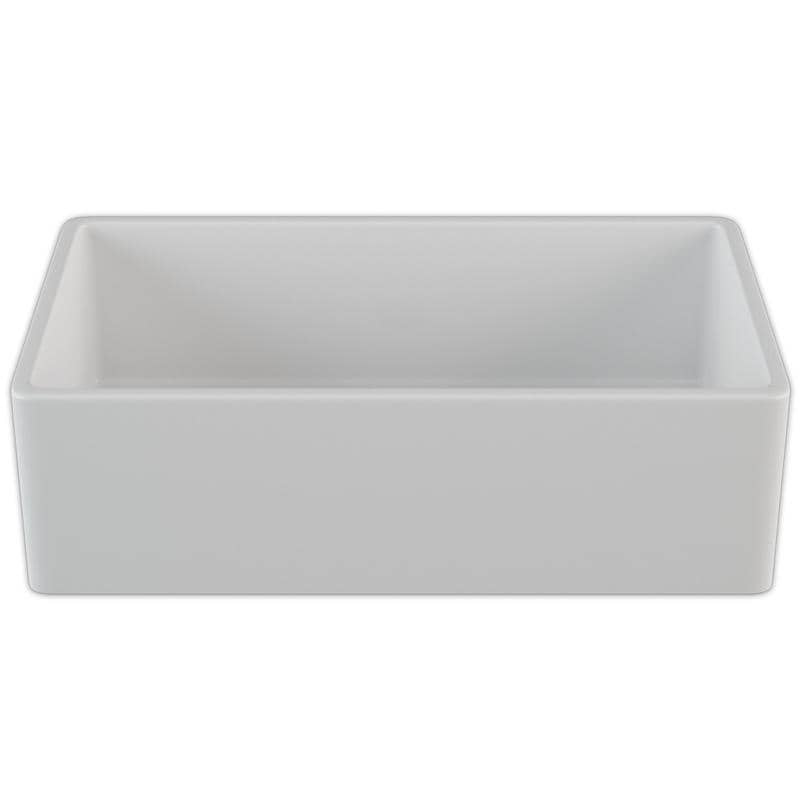Alternate Image for Crestwood 30" White Fireclay Farmhouse Sink, Smooth/Fluted Front, CW-7130-W