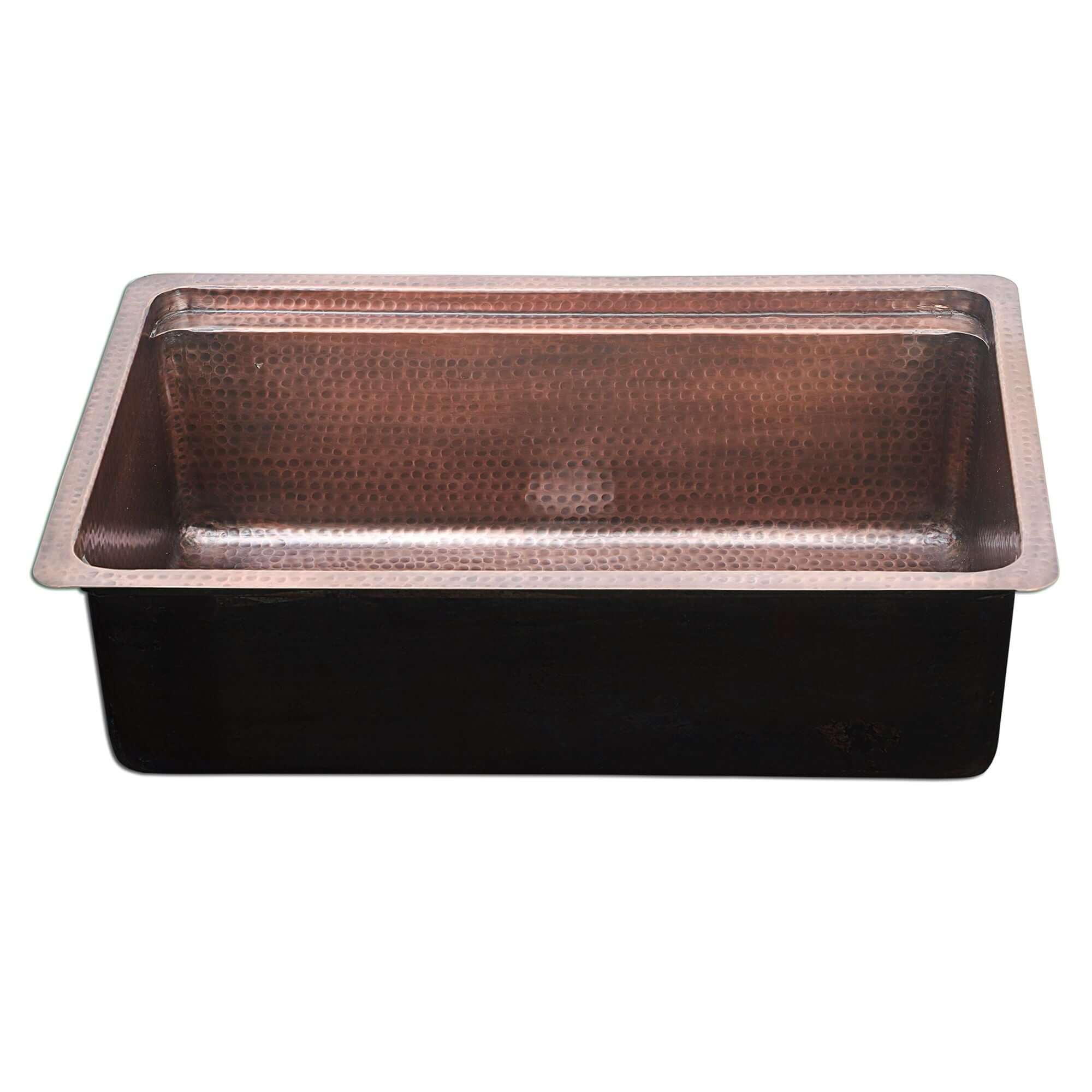 Alternate Image for Nantucket Sinks Brightwork Home 32" Dual Mount Copper Workstation Kitchen Sink with Accessories, 16 Gauge, KCH-PS-3220