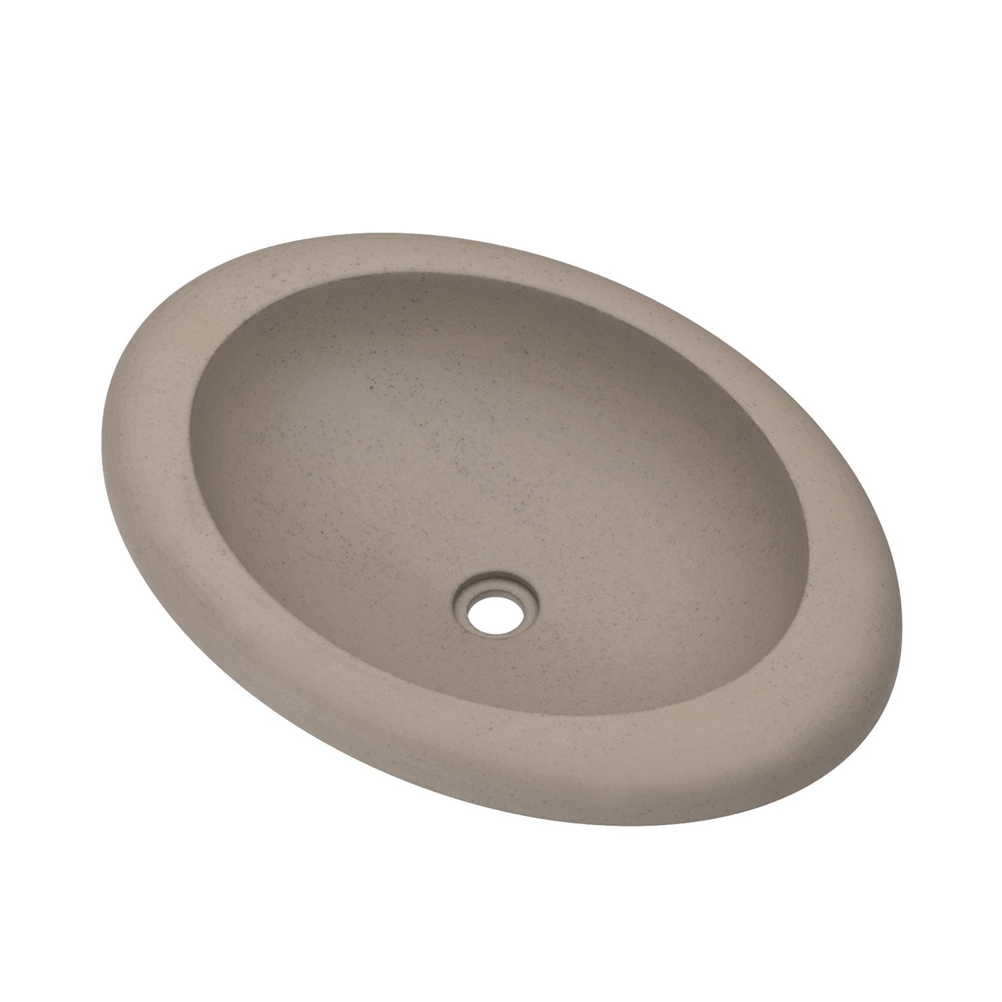 Native Trails Cuyama 21" Round NativeStone Concrete Bathroom Sink, Earth, NSL2115-E